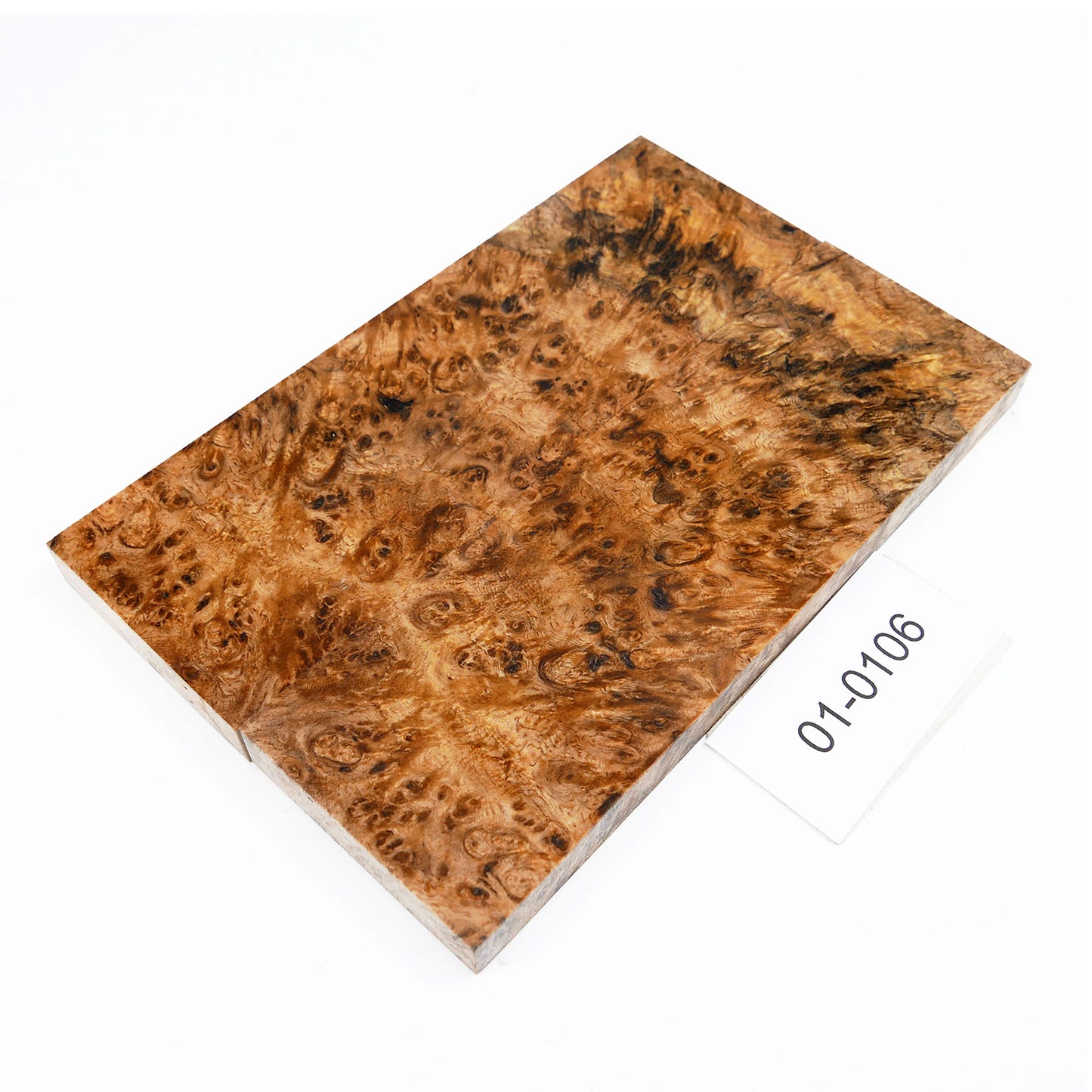 AMBOYNA SAPWOOD STABILIZED KNIFE WOOD SCALES 01-0106