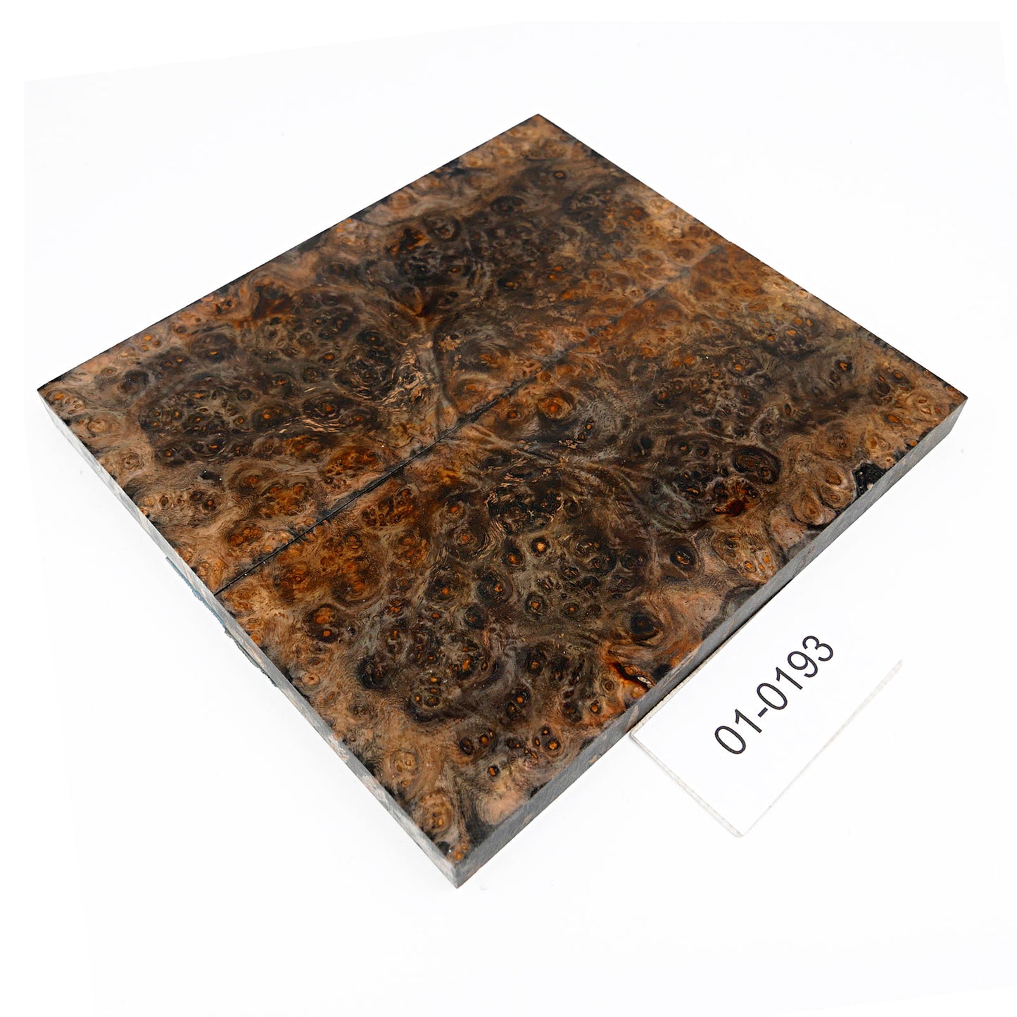 AMBOYNA BURL STABILIZED WOOD KNIFE SCALES 01-0193