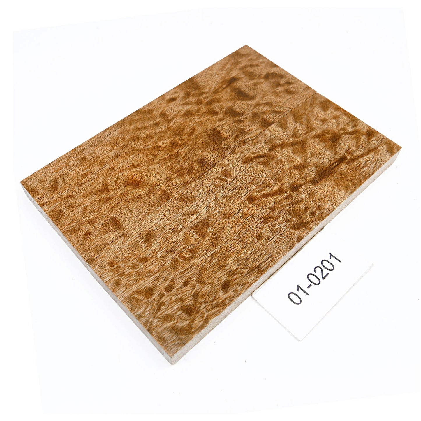 FIGURED SAPELE STABILIZED WOOD KNIFE SCALES 01-0201