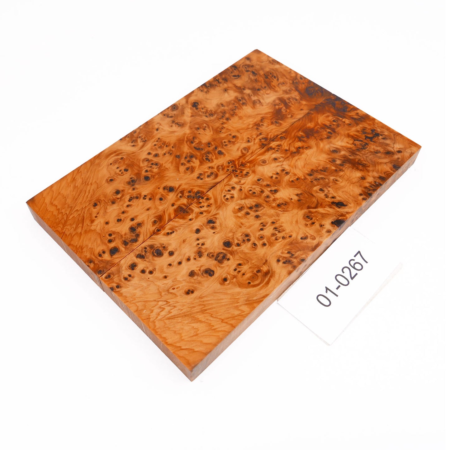 YEW BURL STABILIZED KNIFE WOOD SCALES 01-0267