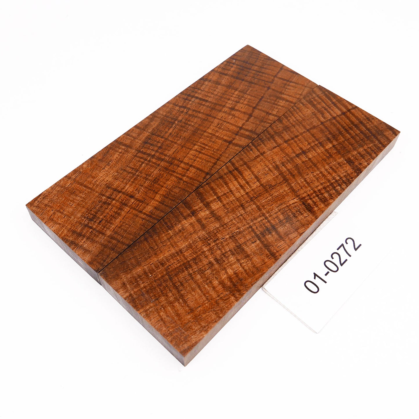 HAWAIIANISCHES CURLY KOA STABILISIERT MESSER SCHALENPAAR 01-0272