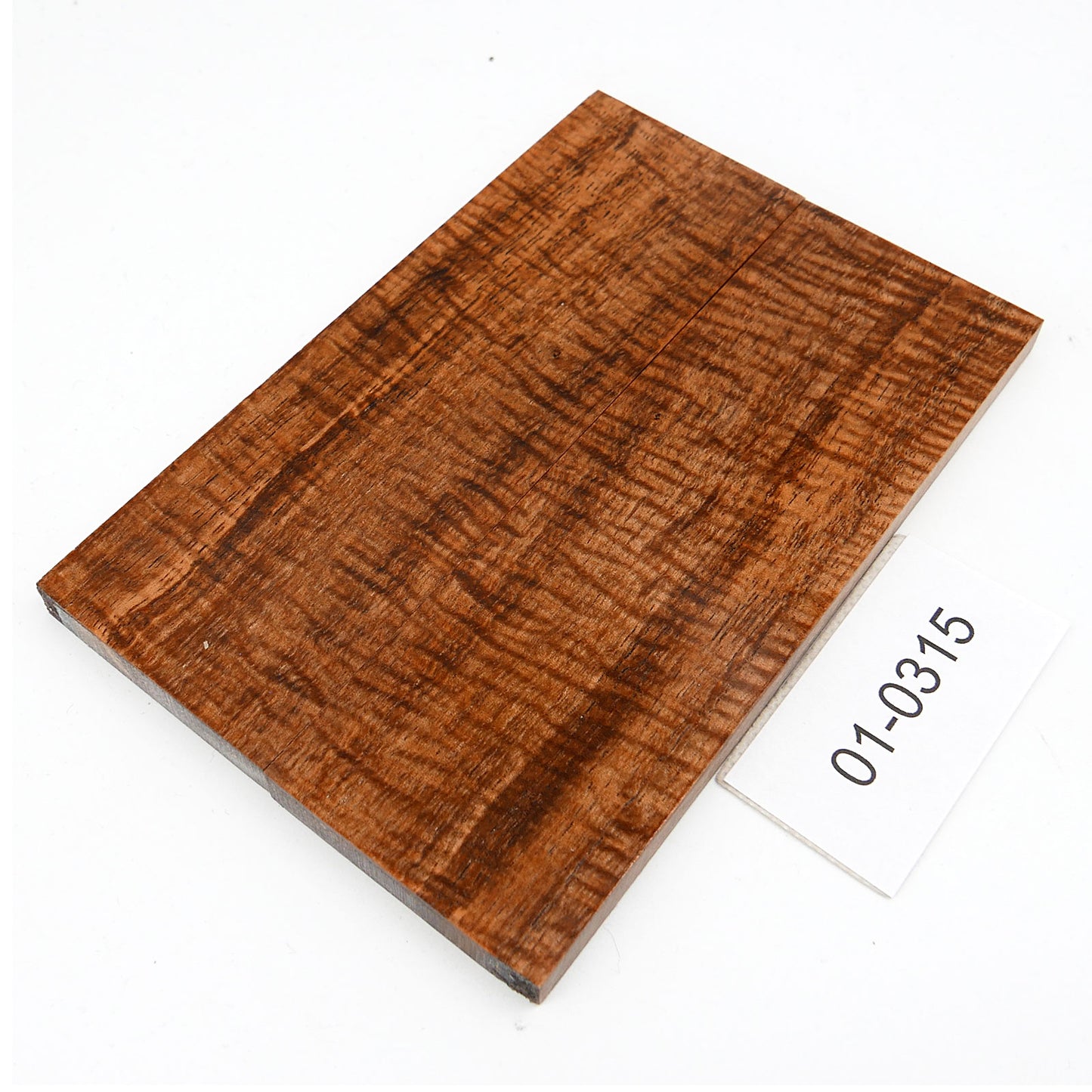 HAWAIIANISCHES CURLY KOA STABILISIERT MESSER SCHALENPAAR 01-0315