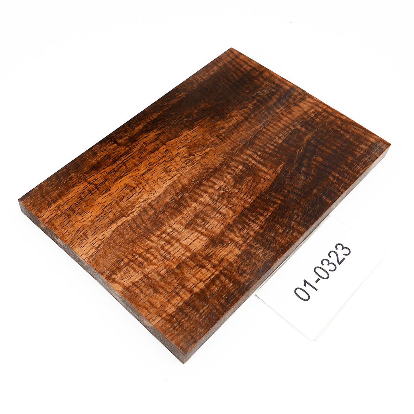 HAWAIIANISCHES CURLY KOA STABILISIERT MESSER SCHALENPAAR 01-0323
