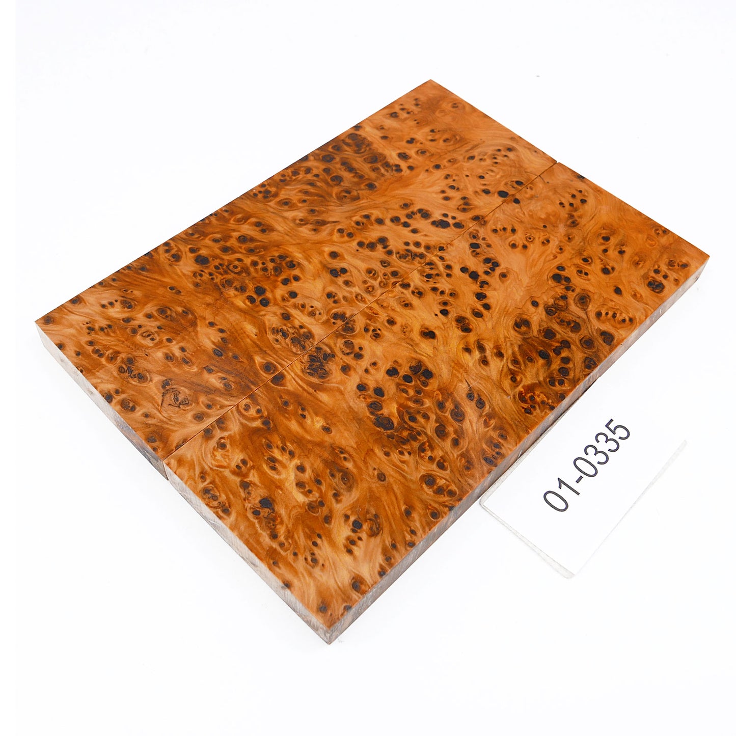 YEW BURL STABILIZED KNIFE WOOD SCALES 01-0335