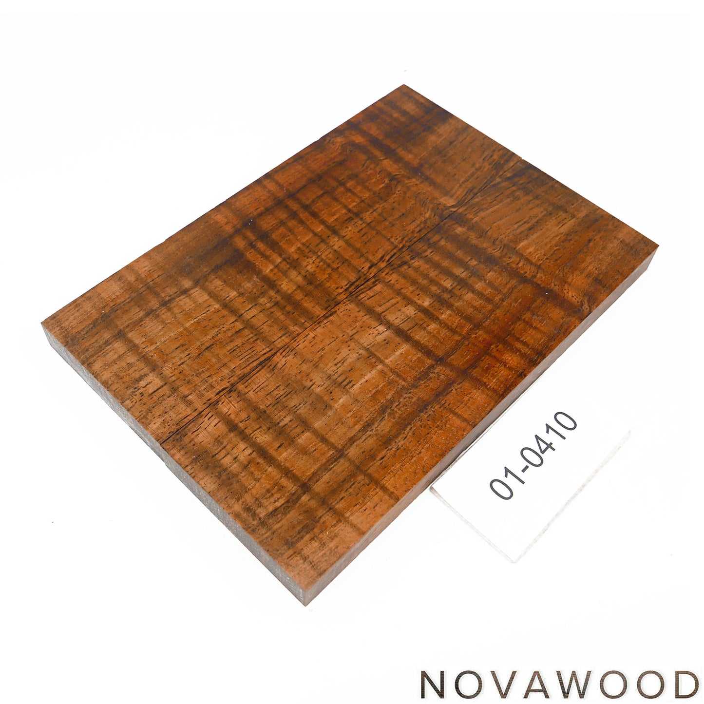 HAWAIIANISCHES CURLY KOA STABILISIERT MESSER SCHALENPAAR 01-0410