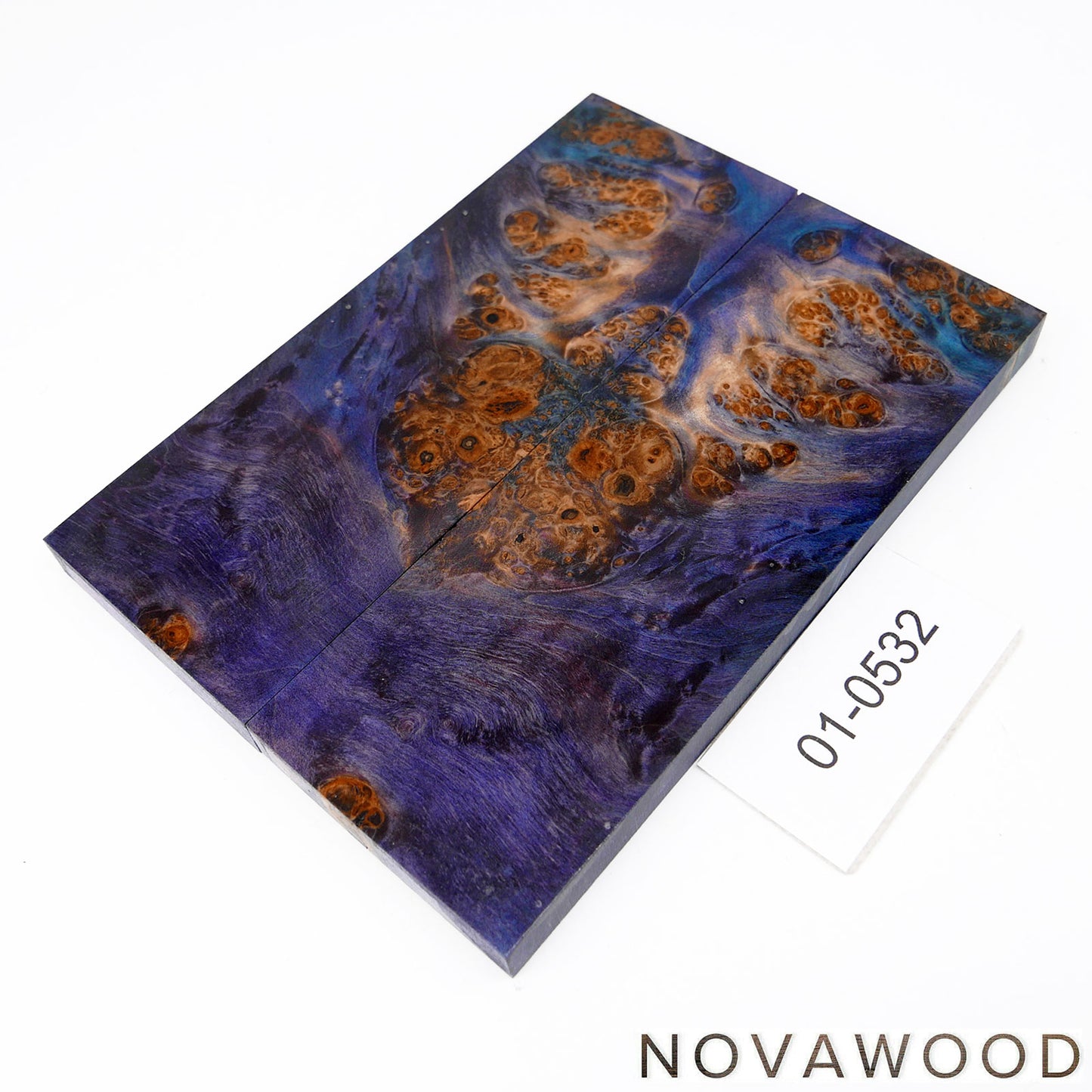 MAPLE BURL STABILIZED WOOD KNIFE SCALES 01-0532