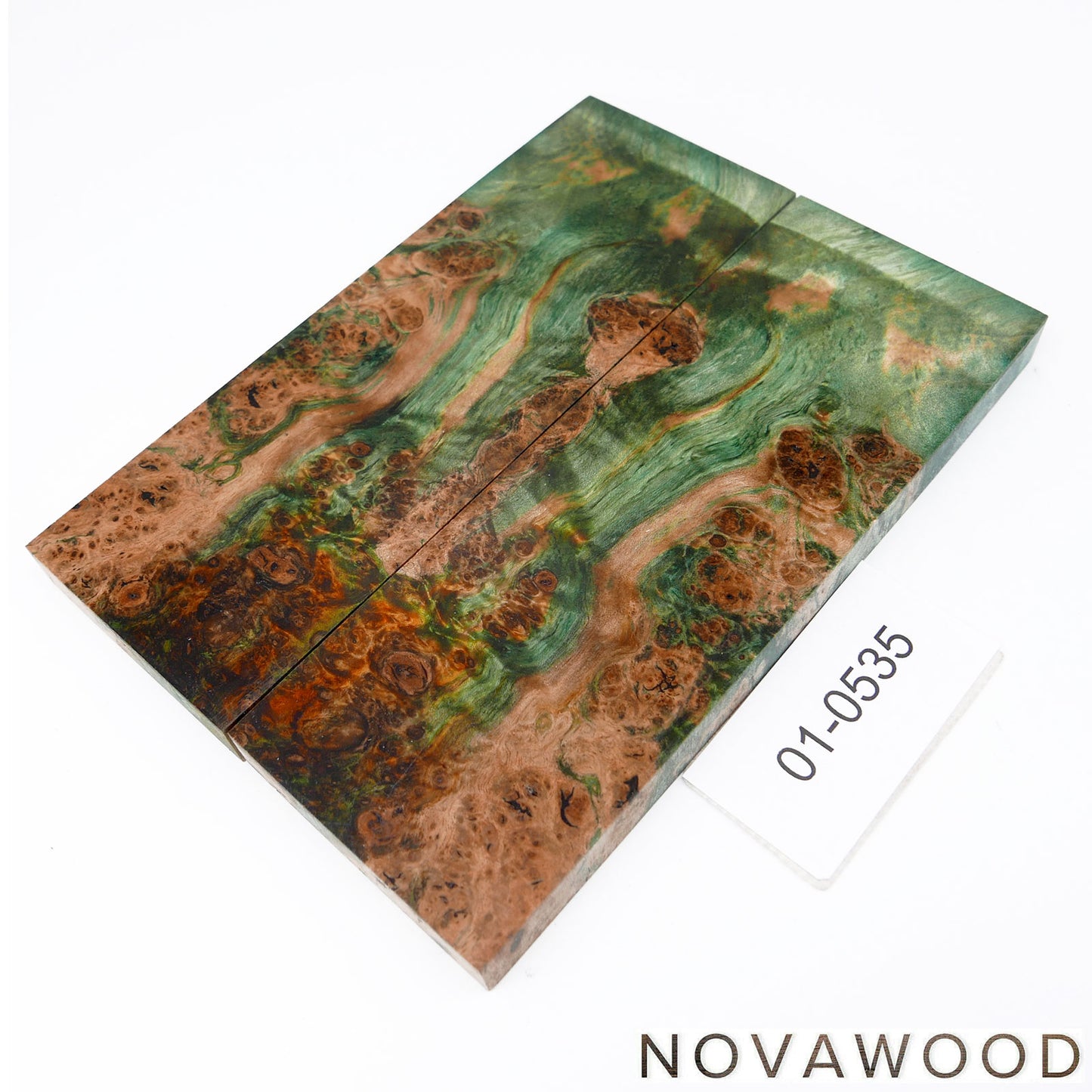 MAPLE BURL STABILIZED WOOD KNIFE SCALES 01-0535