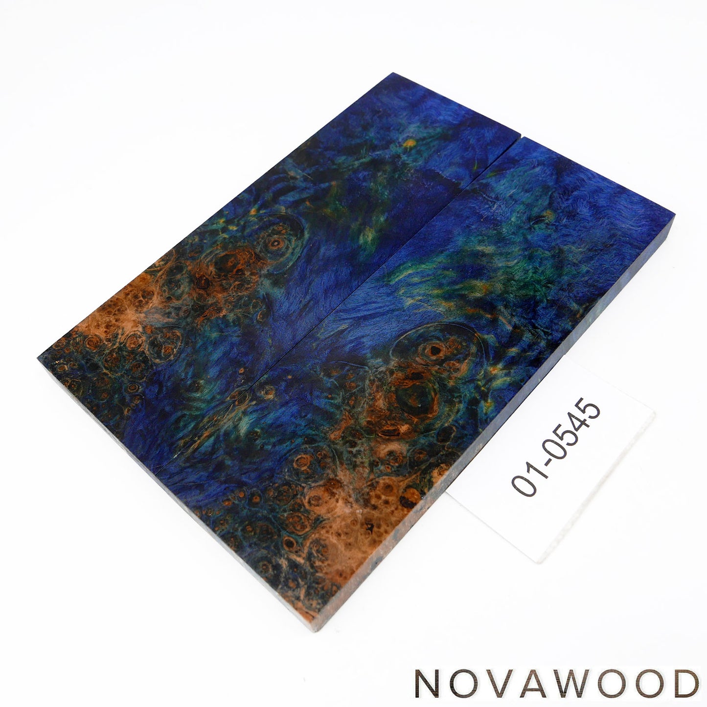 MAPLE BURL STABILIZED WOOD KNIFE SCALES 01-0545