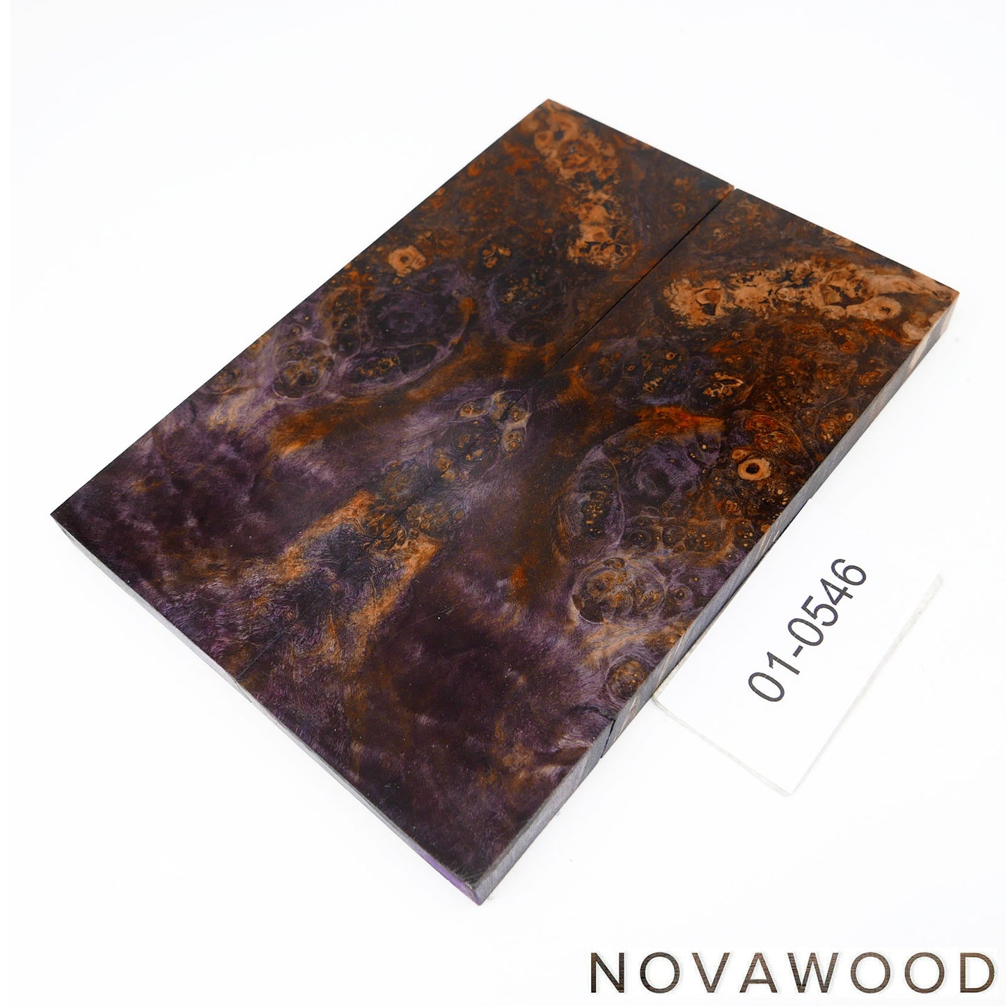 MAPLE BURL STABILIZED WOOD KNIFE SCALES 01-0546
