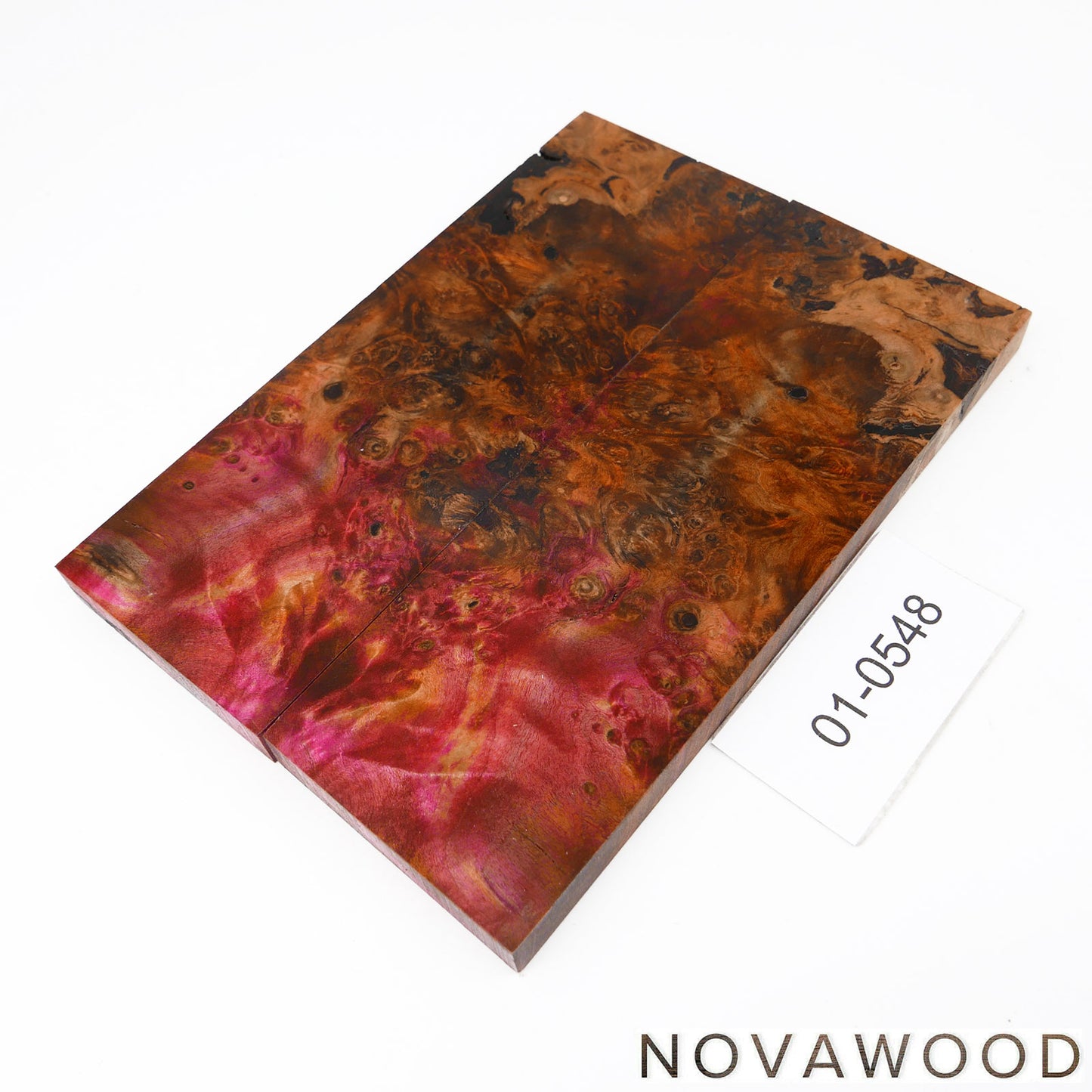 MAPLE BURL STABILIZED WOOD KNIFE SCALES 01-0548