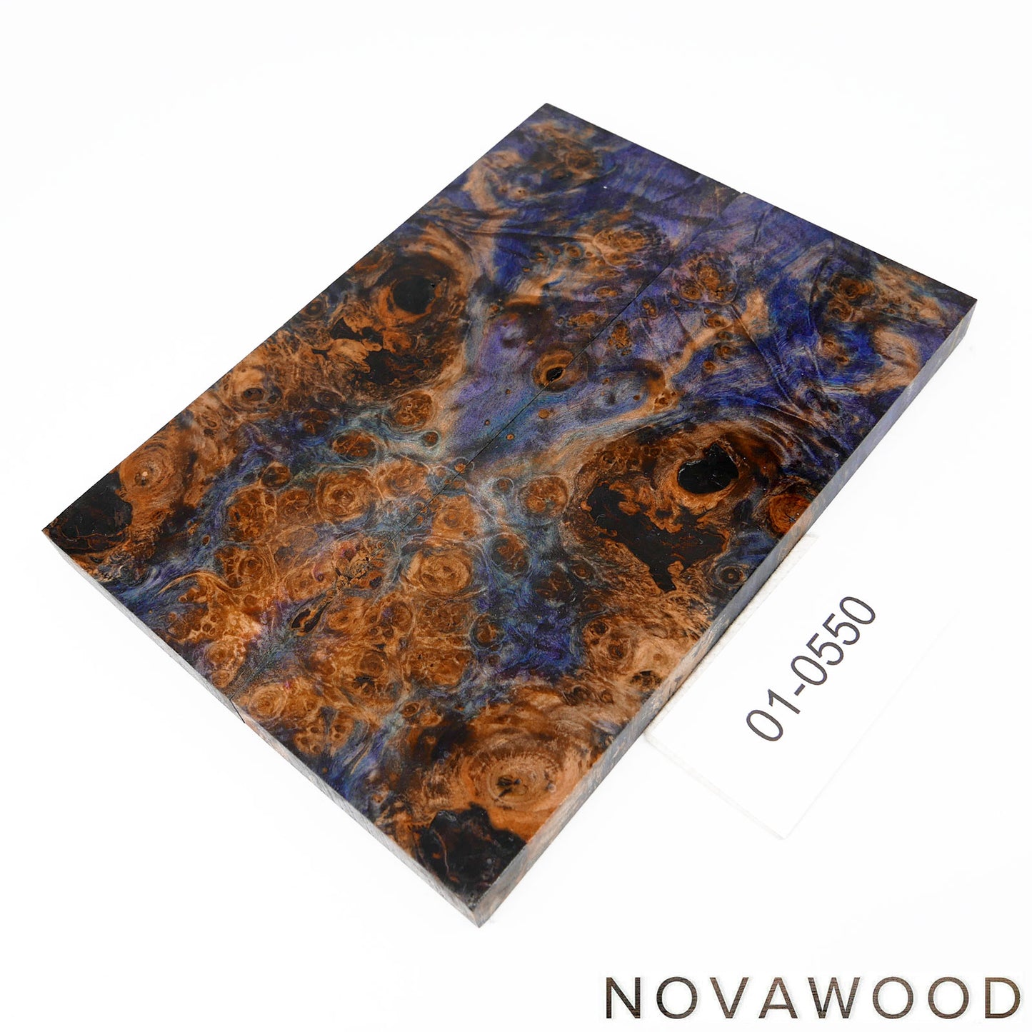 MAPLE BURL STABILIZED WOOD KNIFE SCALES 01-0550
