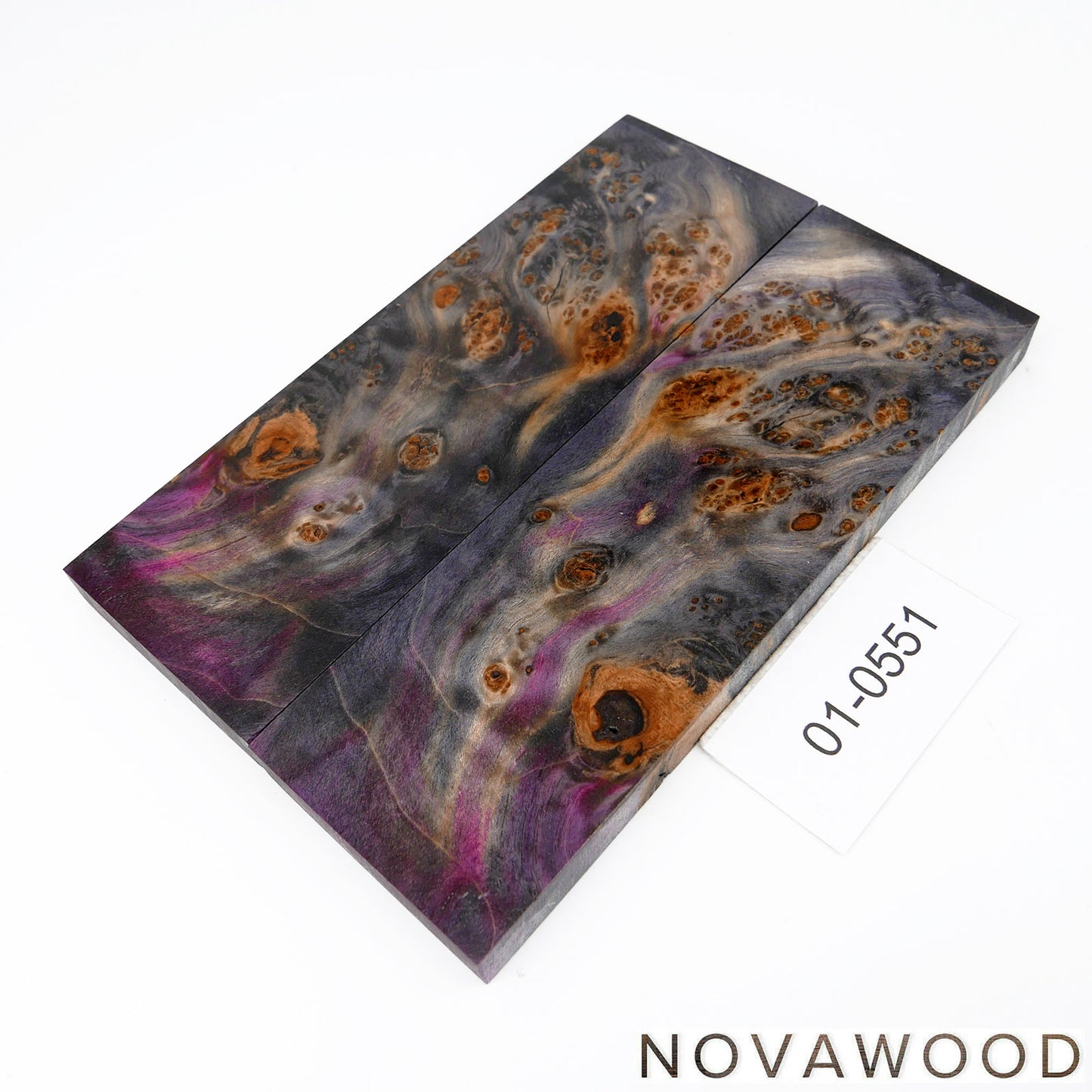 MAPLE BURL STABILIZED WOOD KNIFE SCALES 01-0551