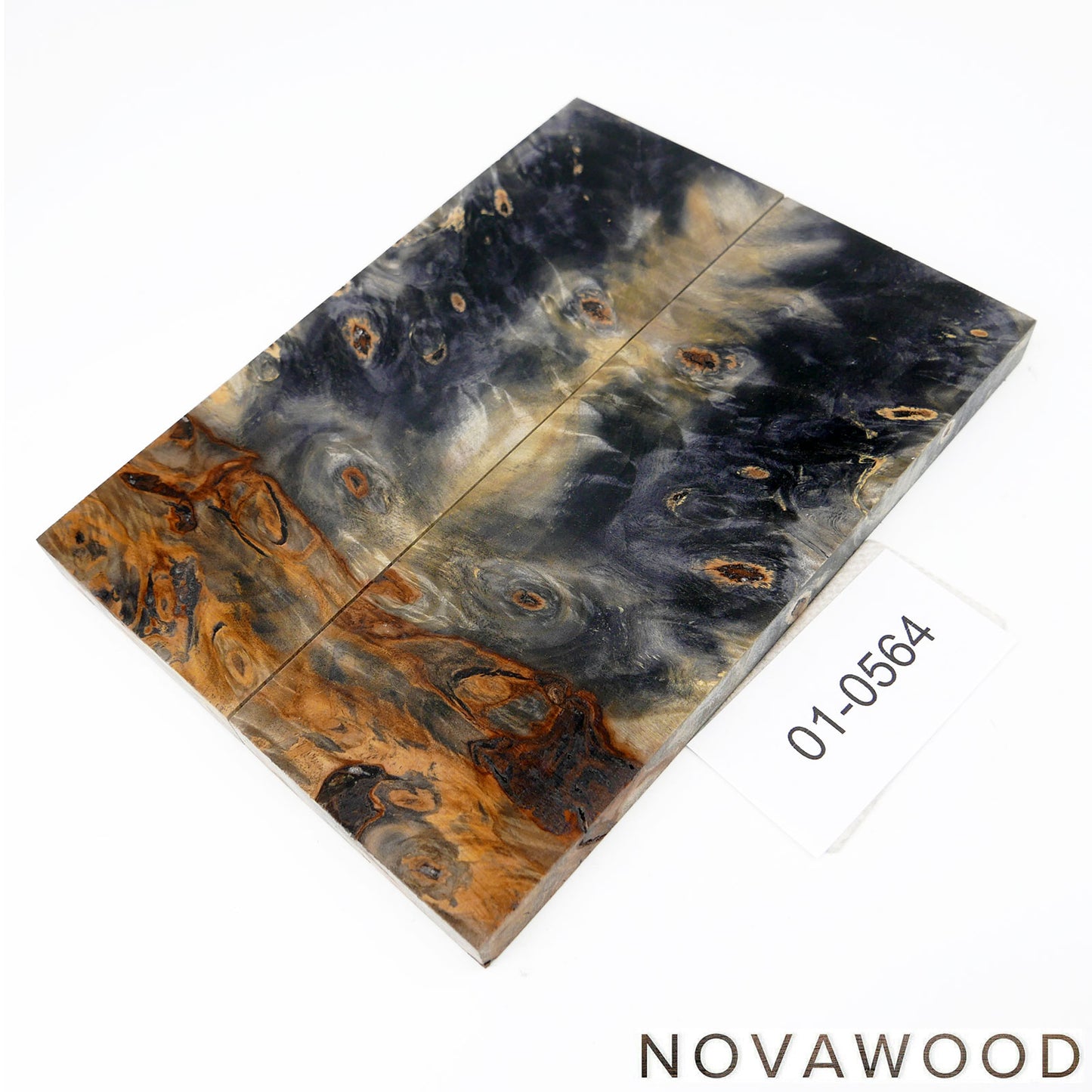 BUCKEYE BURL STABILIZED WOOD KNIFE BLOCK 01-0564