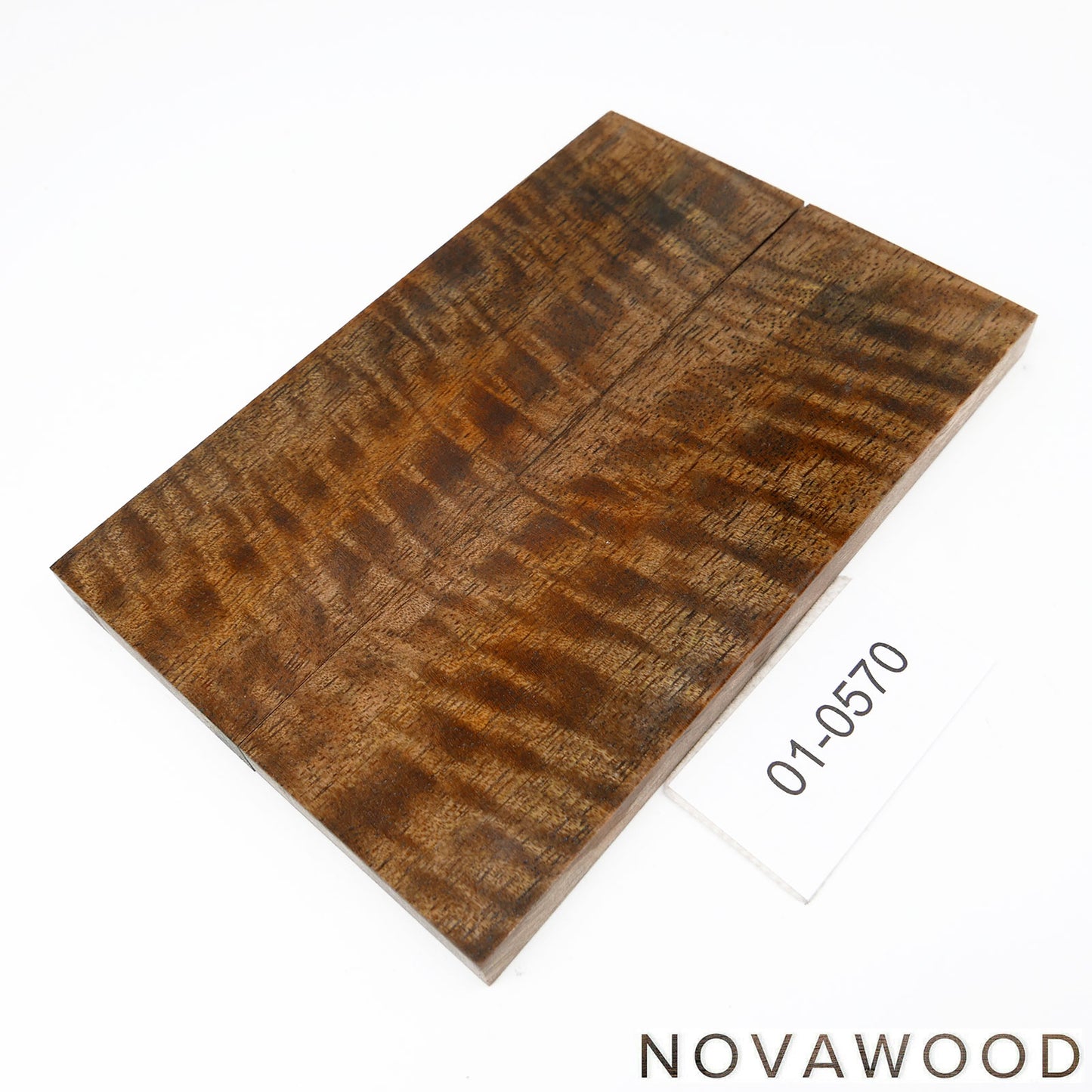 CURLY MANGO STABILIZED WOOD KNIFE SCALES 01-0570