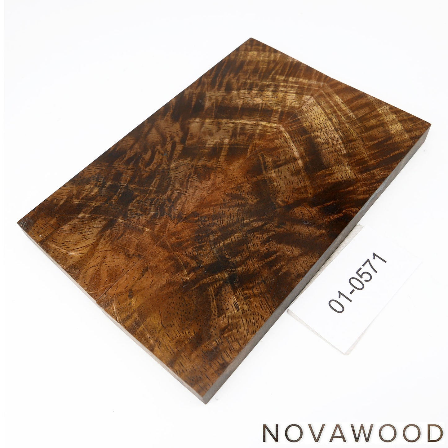 CURLY MANGO STABILIZED WOOD KNIFE SCALES 01-0571