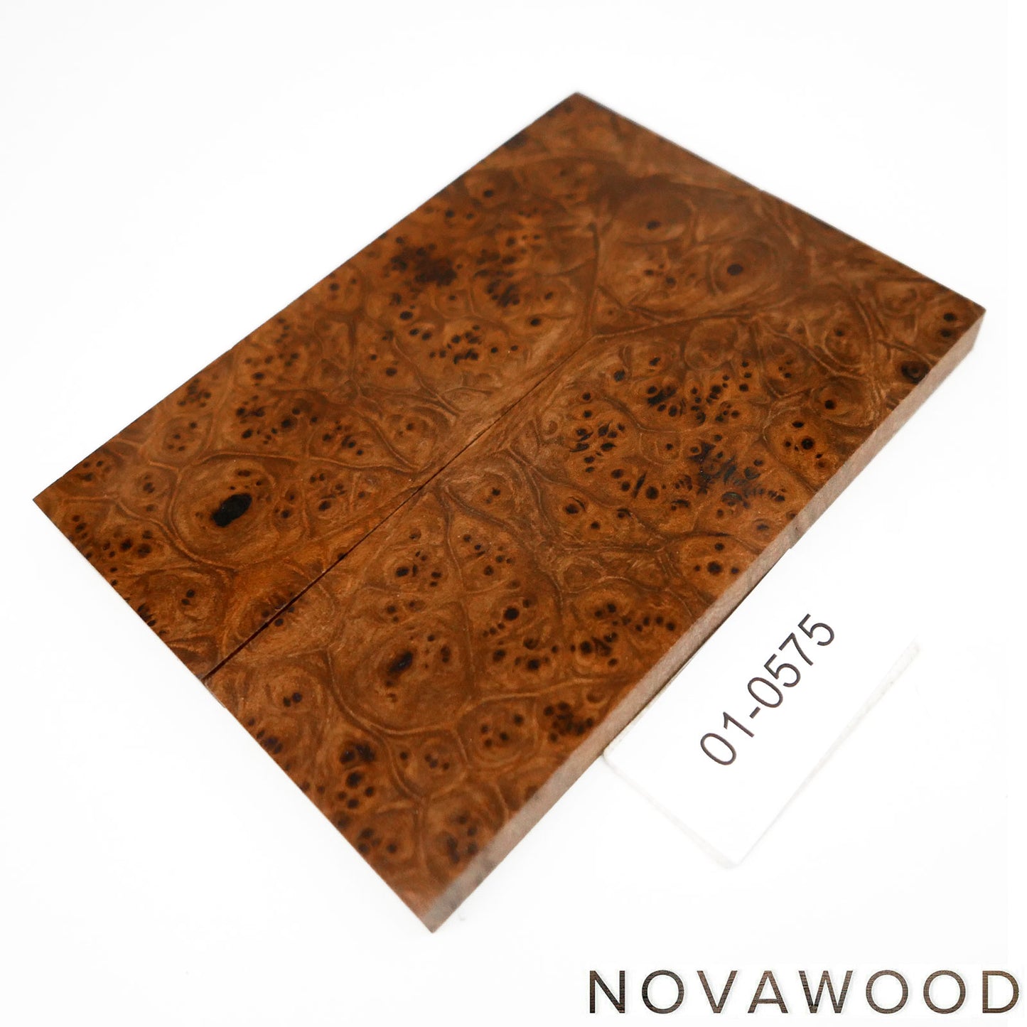ELM TREE BURL STABILIZED WOOD KNIFE SCALES 01-0575