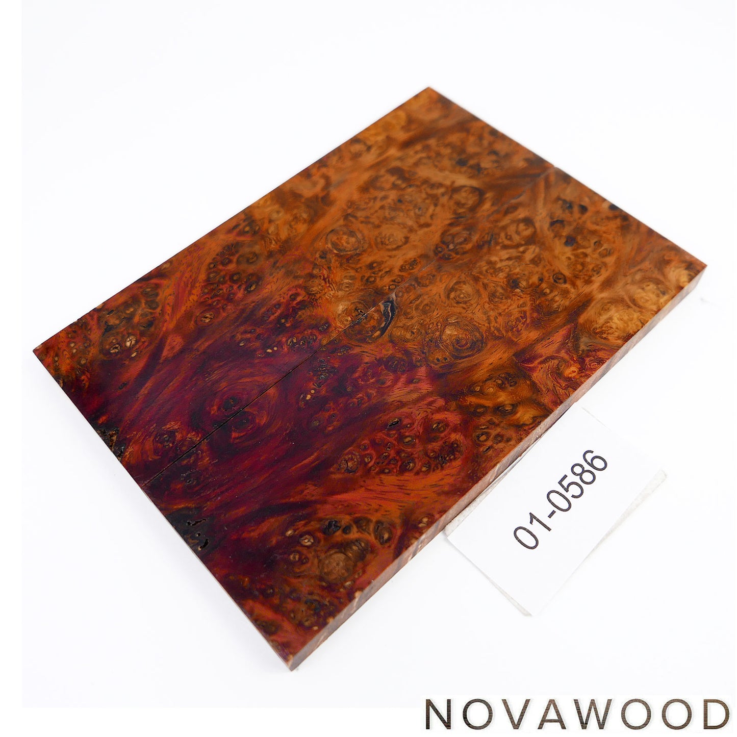 AMBOYNA SAPWOOD STABILIZED KNIFE WOOD SCALES 01-0586