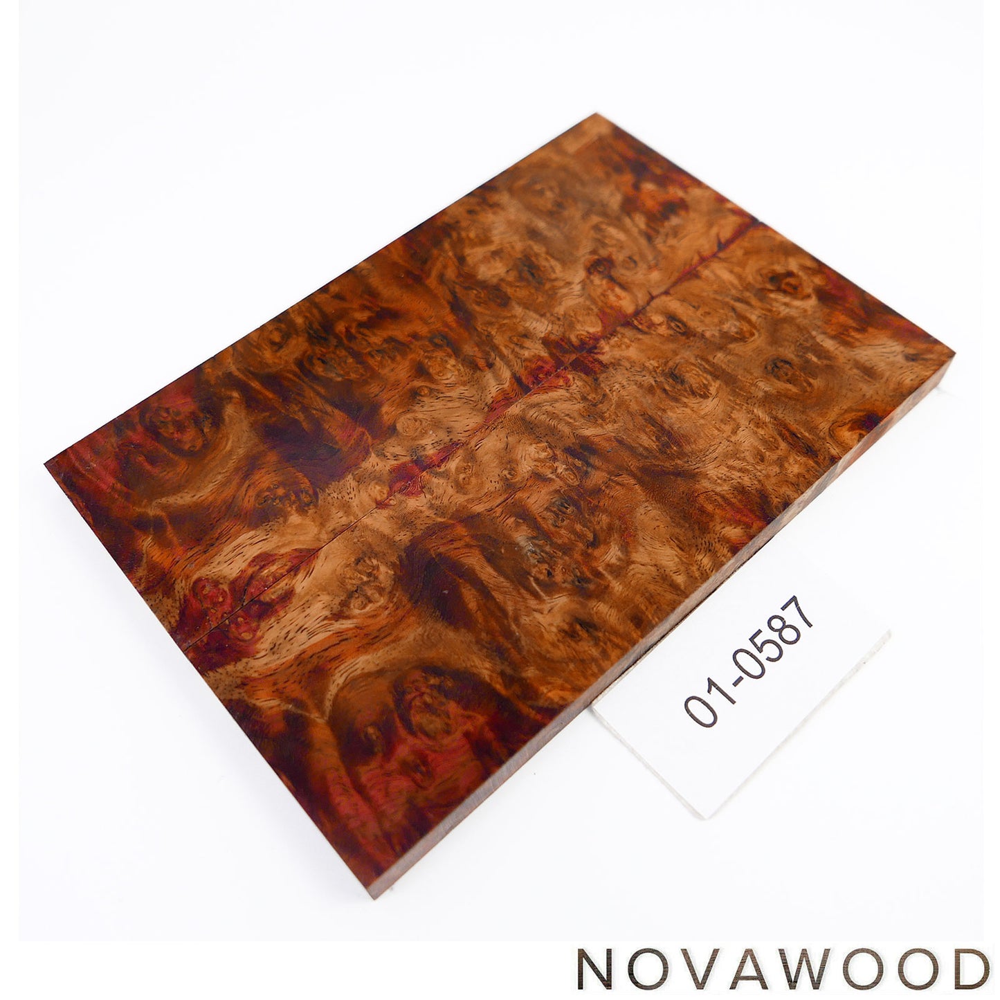 AMBOYNA SAPWOOD STABILIZED KNIFE WOOD SCALES 01-0587