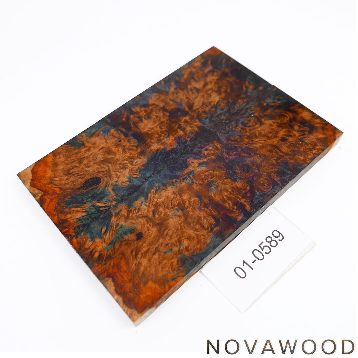 AMBOINA MASER STABILISIERT MESSER HOLZ SCHALENPAAR 01-0589