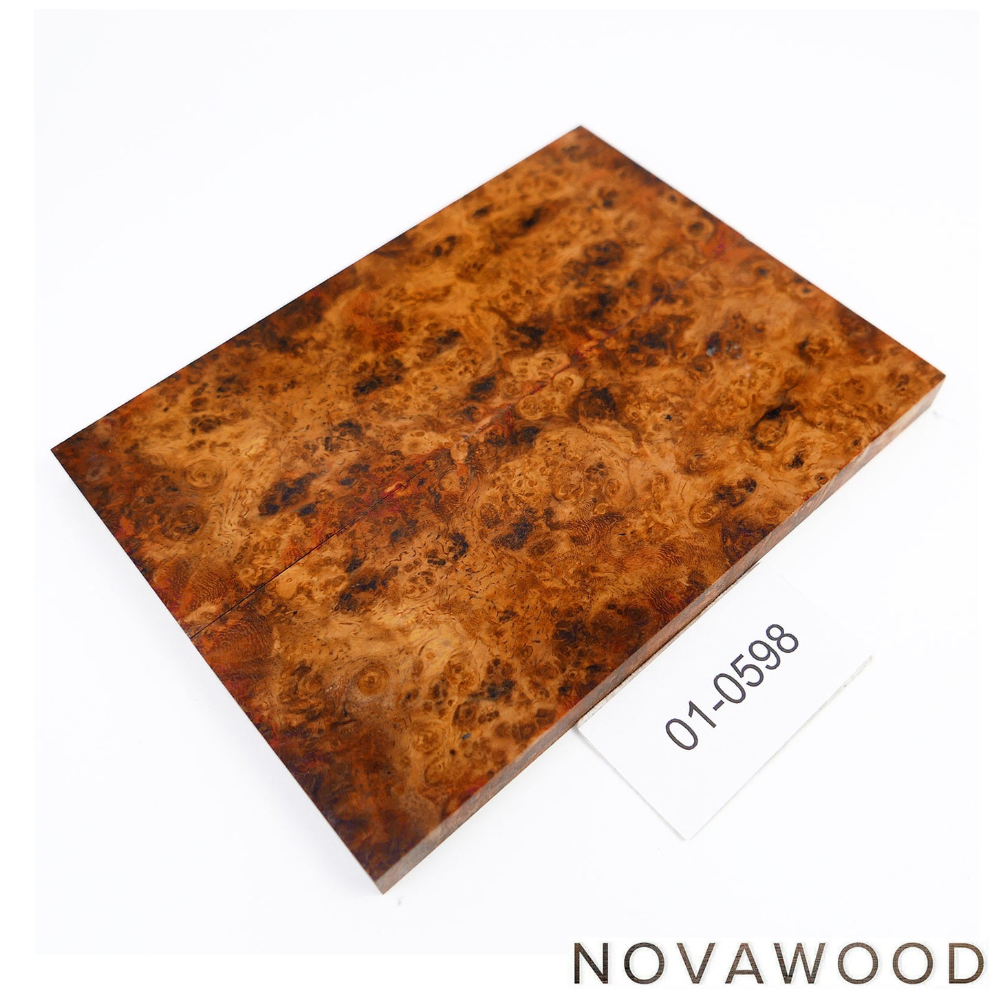 AMBOYNA SAPWOOD STABILIZED KNIFE WOOD SCALES 01-0598