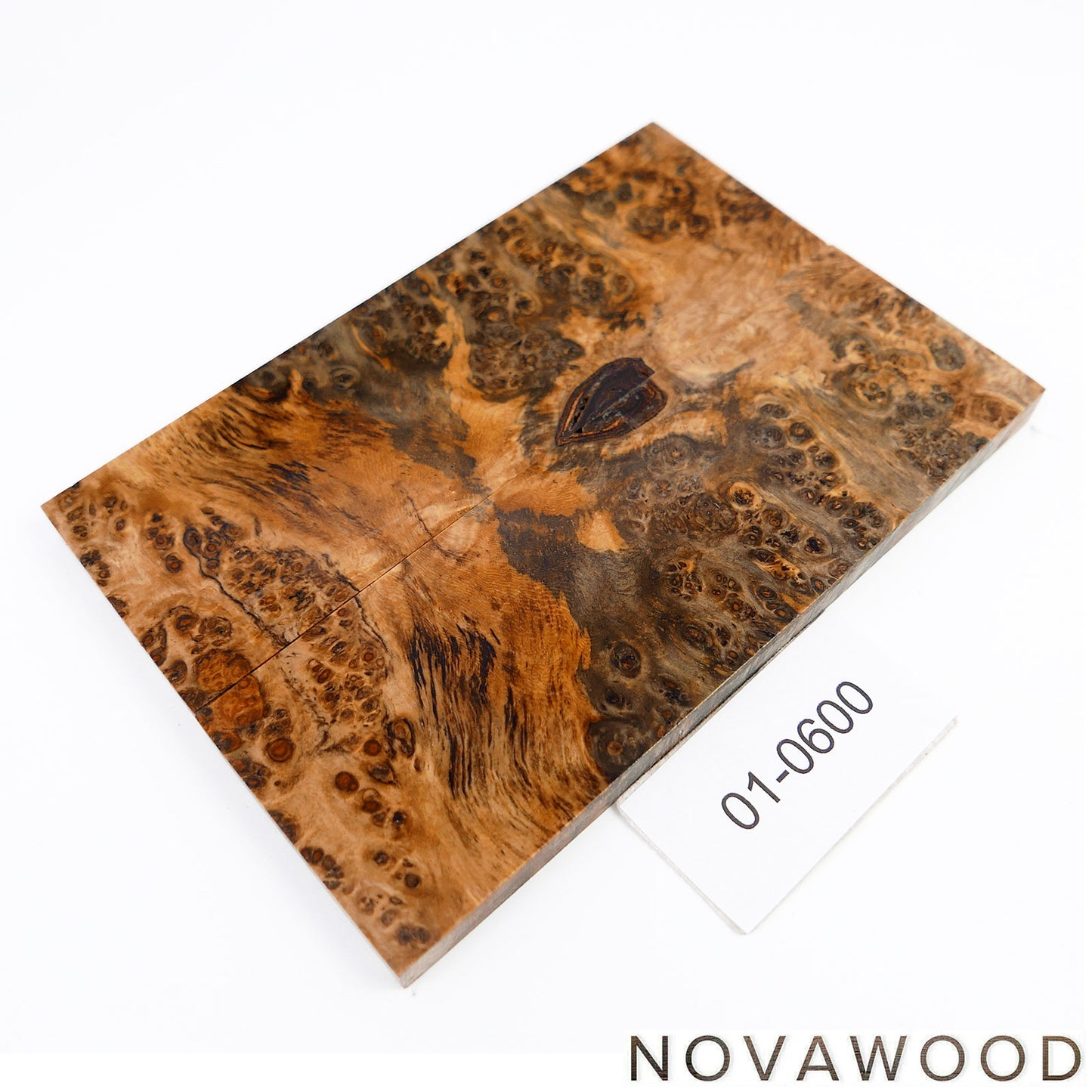 AMBOYNA SAPWOOD STABILIZED KNIFE WOOD SCALES 01-0600