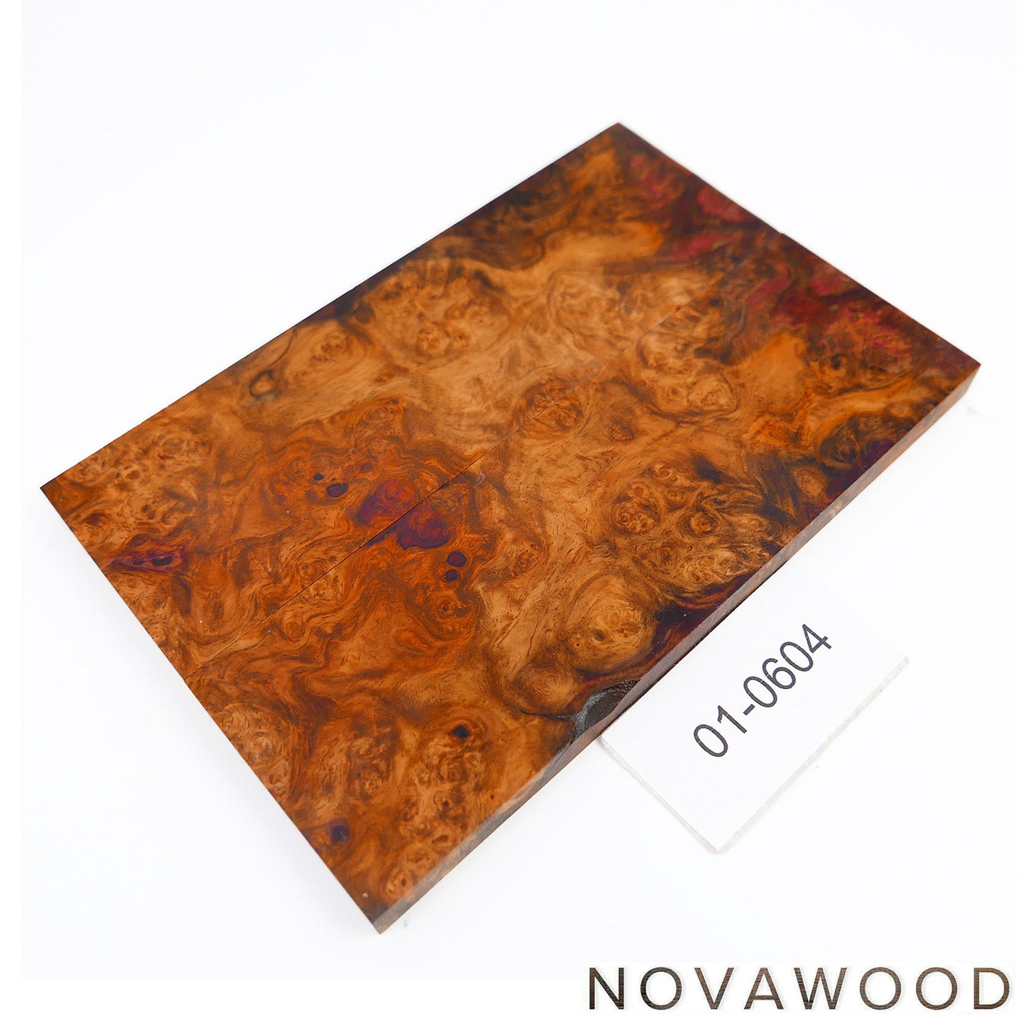 AMBOYNA SAPWOOD STABILIZED KNIFE WOOD SCALES 01-0604