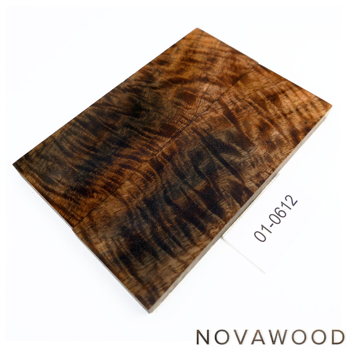 CURLY MANGO STABILIZED WOOD KNIFE SCALES 01-0612