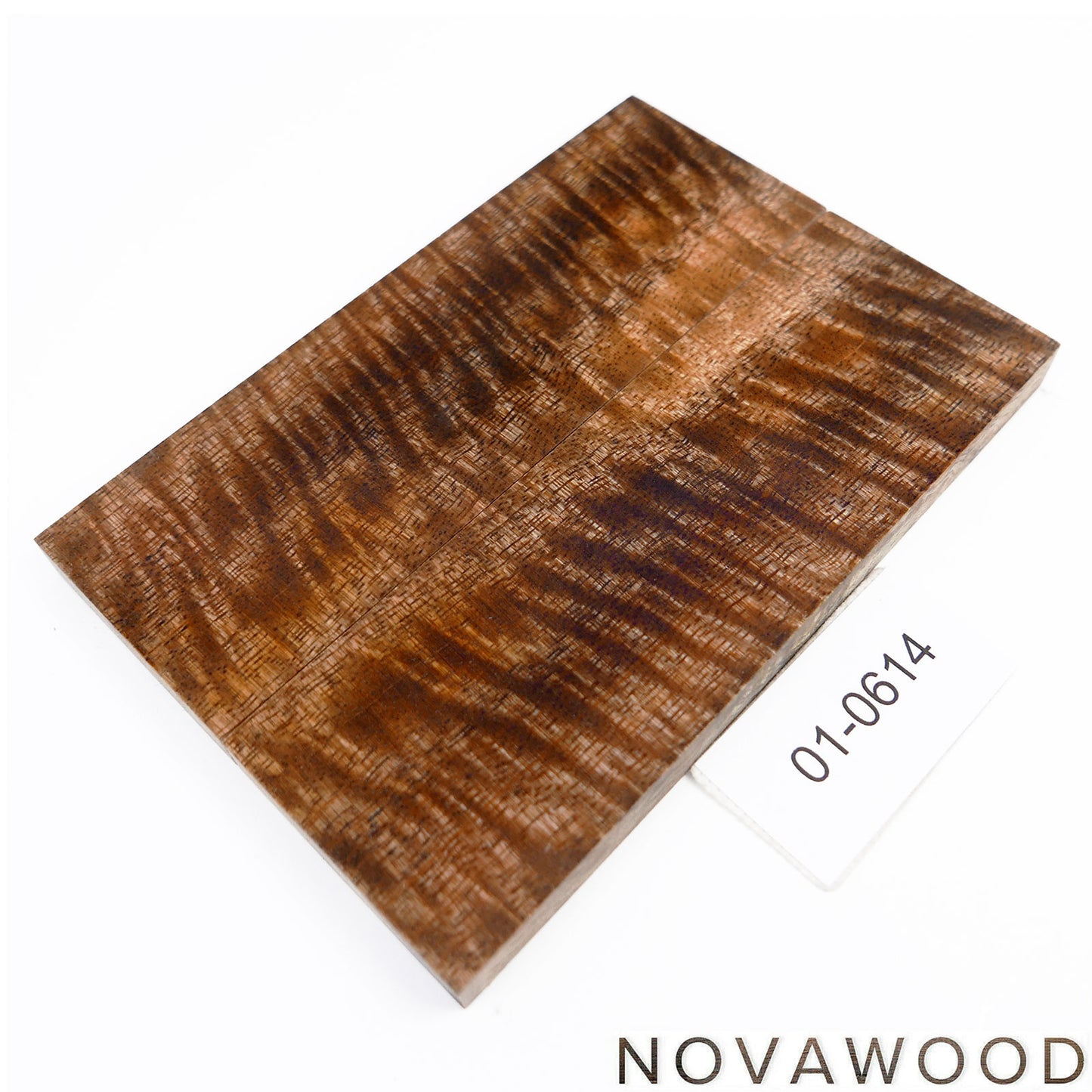 CURLY MANGO STABILIZED WOOD KNIFE SCALES 01-0614