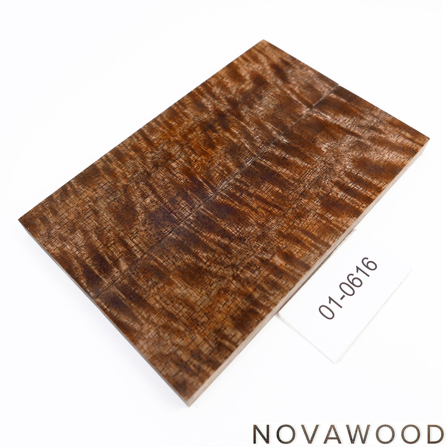 CURLY MANGO STABILIZED WOOD KNIFE SCALES 01-0616