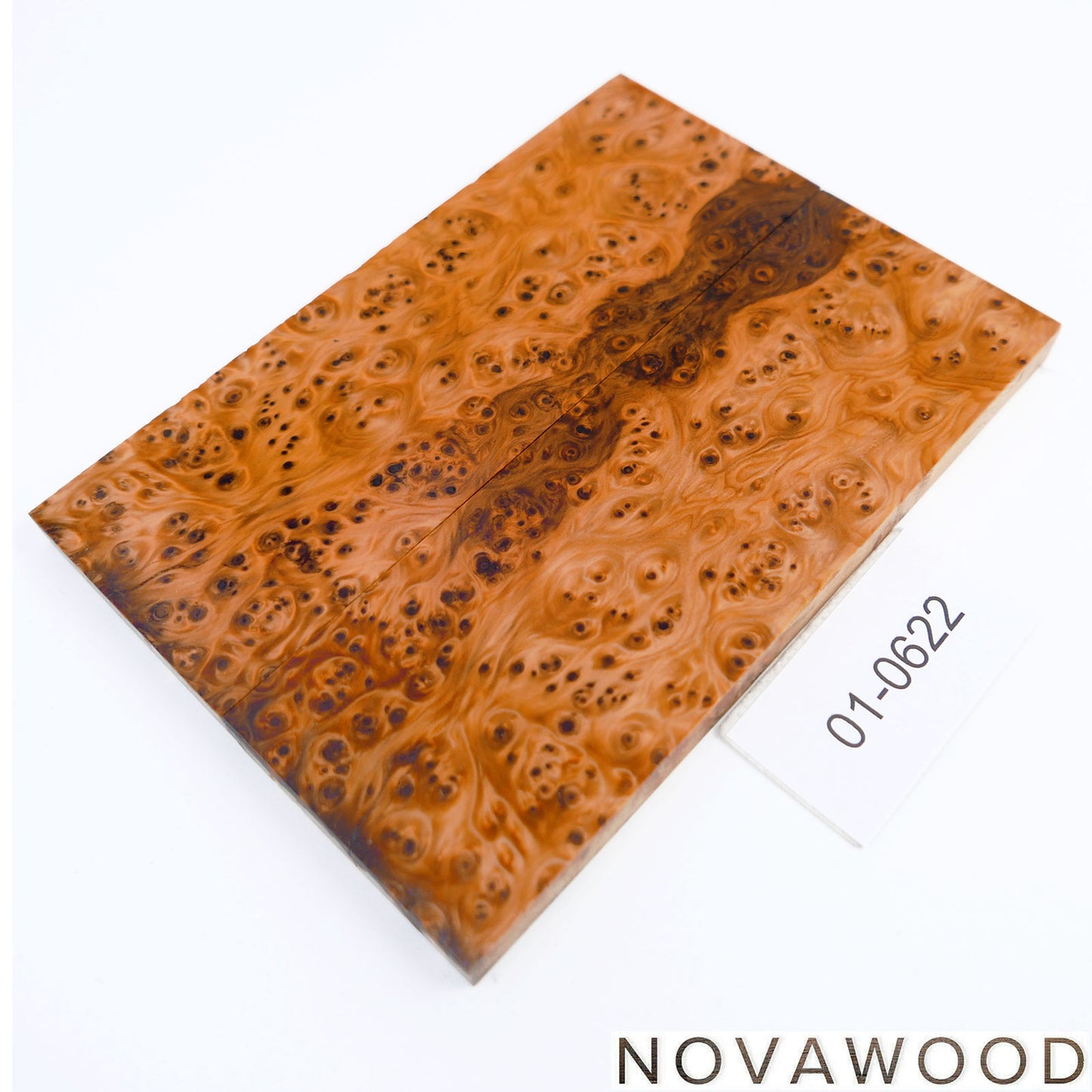 YEW BURL STABILIZED KNIFE WOOD SCALES 01-0622