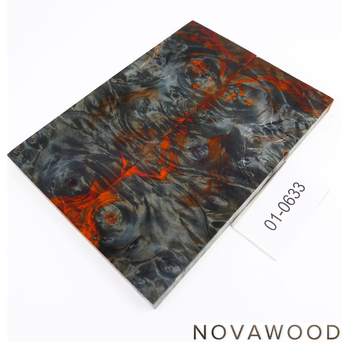 CHESTNUT BURL STABILIZED WOOD KNIFE SCALES 01-0633