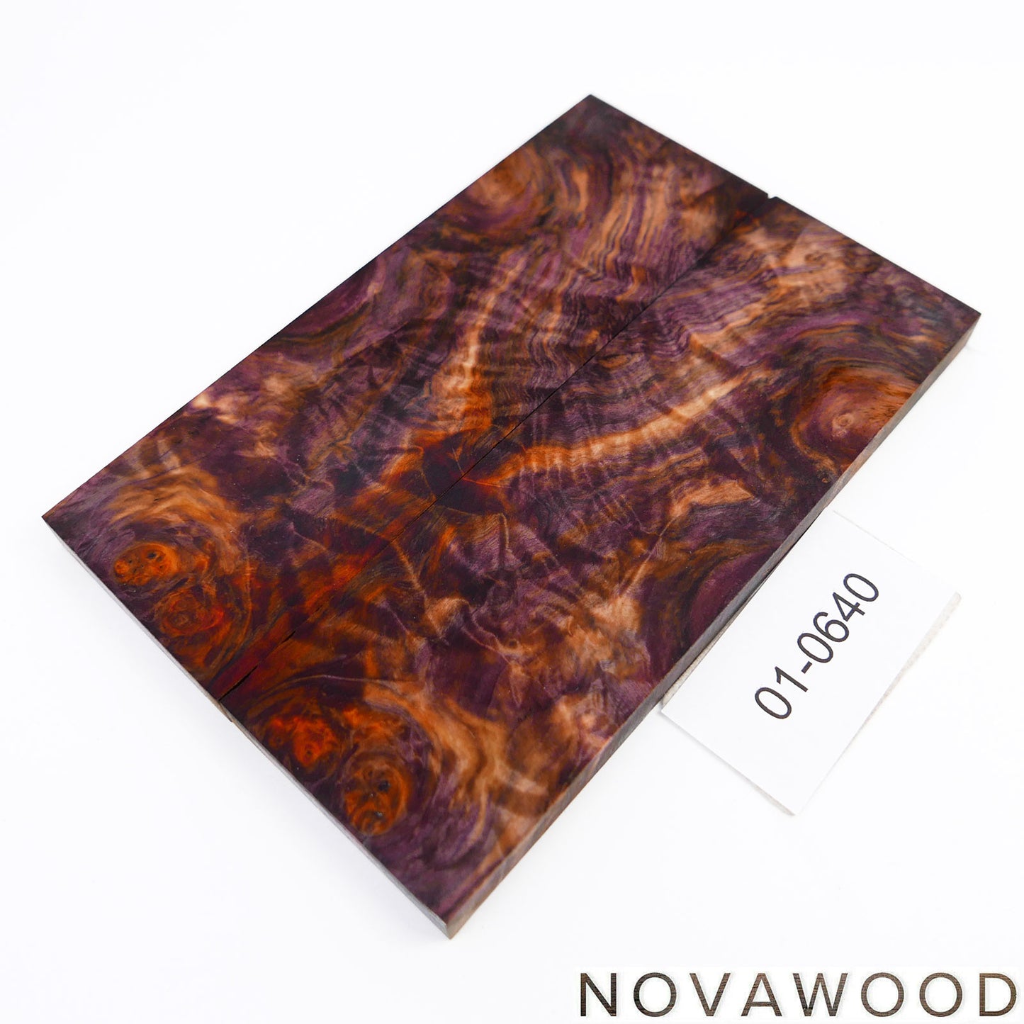 CHESTNUT BURL STABILIZED WOOD KNIFE SCALES 01-0640