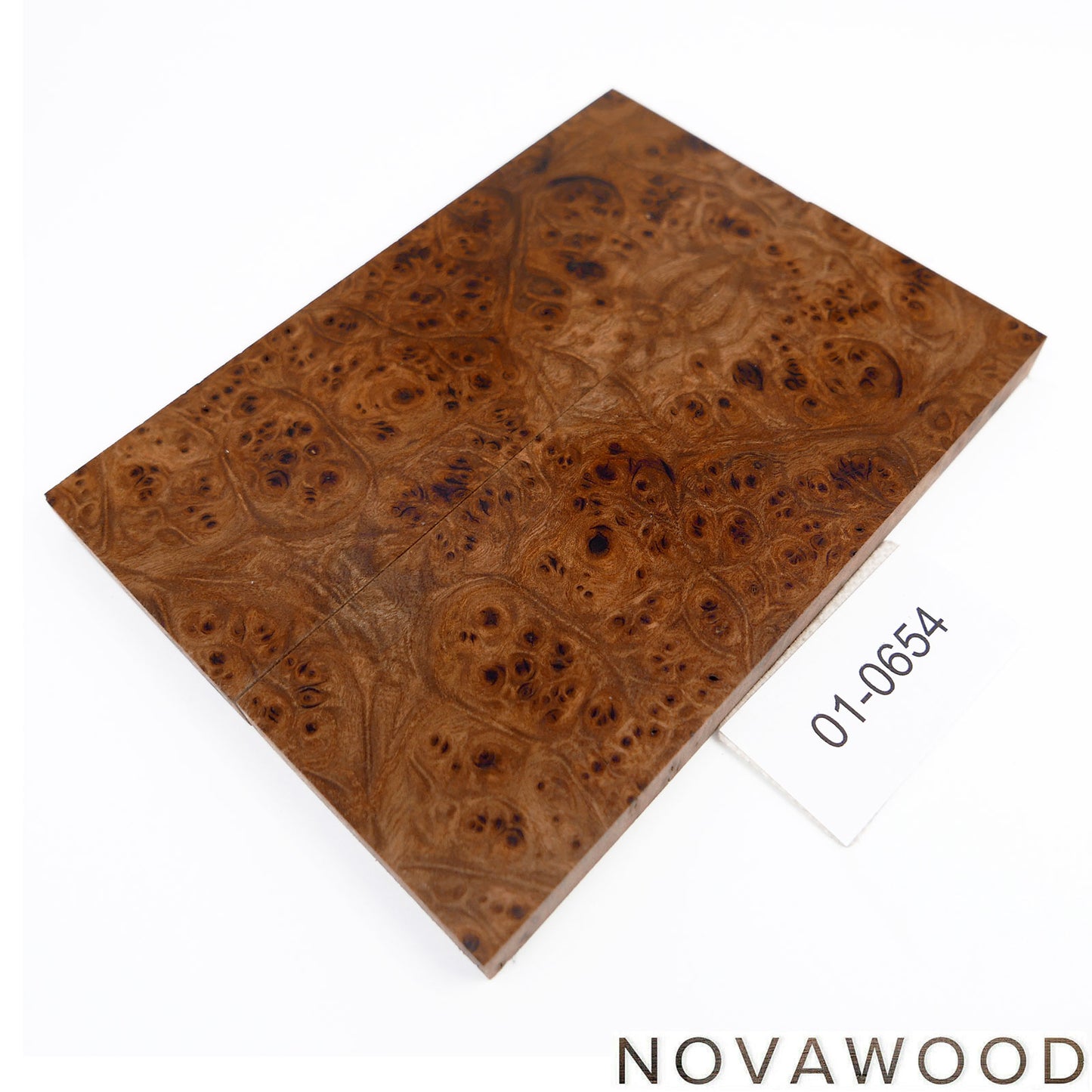ELM TREE BURL STABILIZED WOOD KNIFE SCALES 01-0654