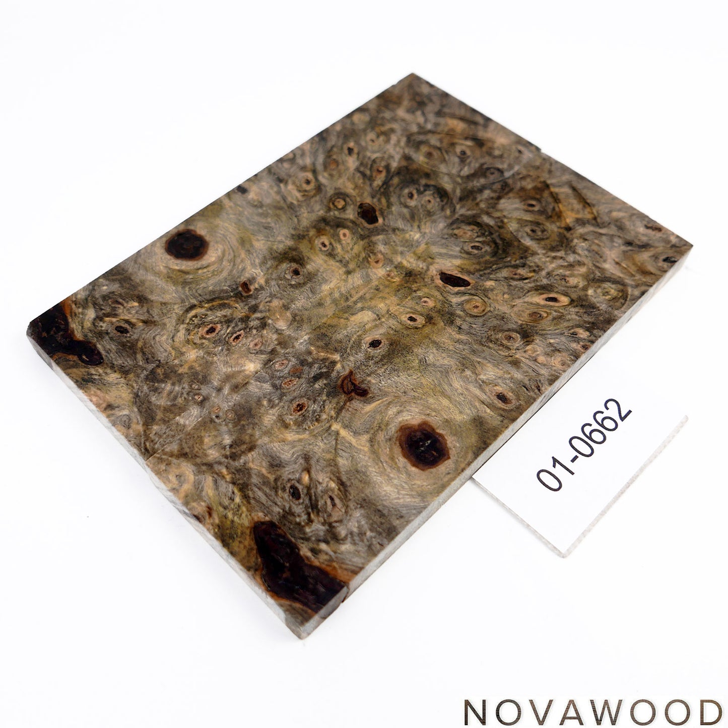 BUCKEYE BURL STABILIZED WOOD KNIFE BLOCK 01-0662