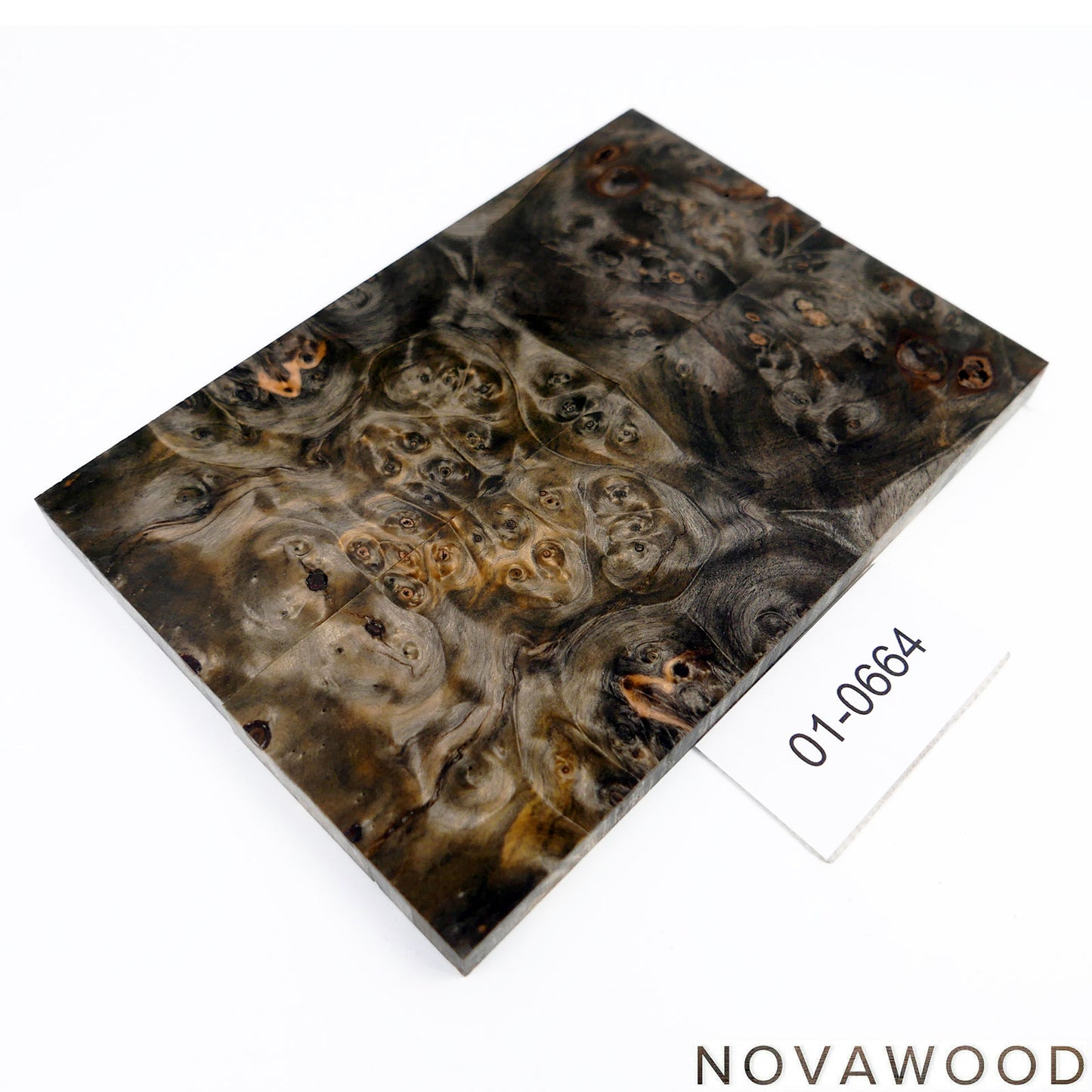 BUCKEYE BURL STABILIZED WOOD KNIFE BLOCK 01-0664