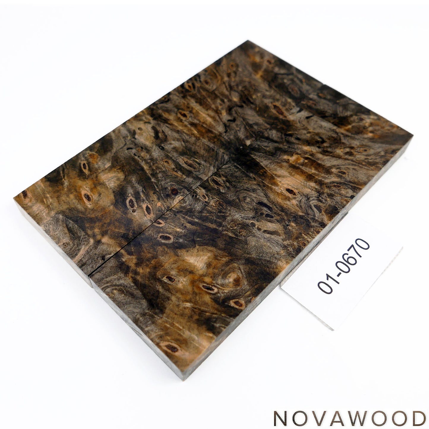 BUCKEYE BURL STABILIZED WOOD KNIFE BLOCK 01-0670