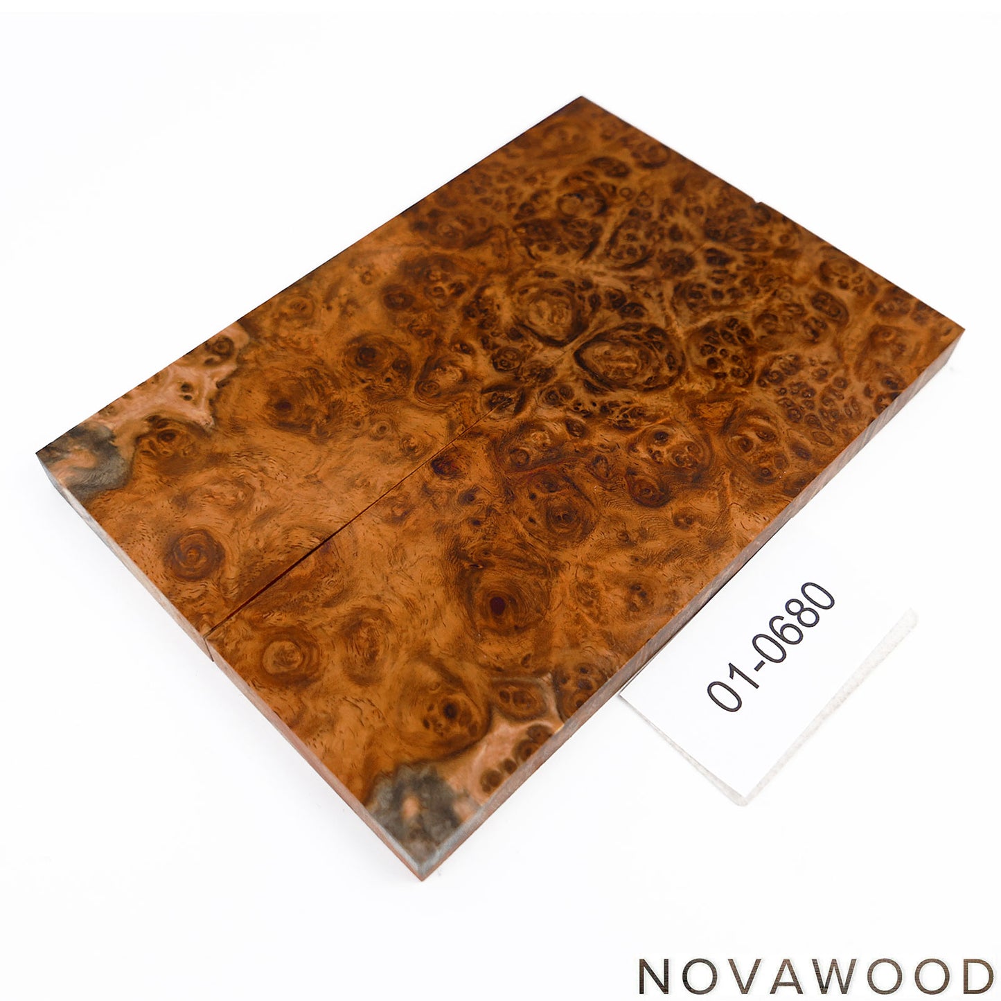 AMBOYNA SAPWOOD STABILIZED KNIFE WOOD SCALES 01-0680