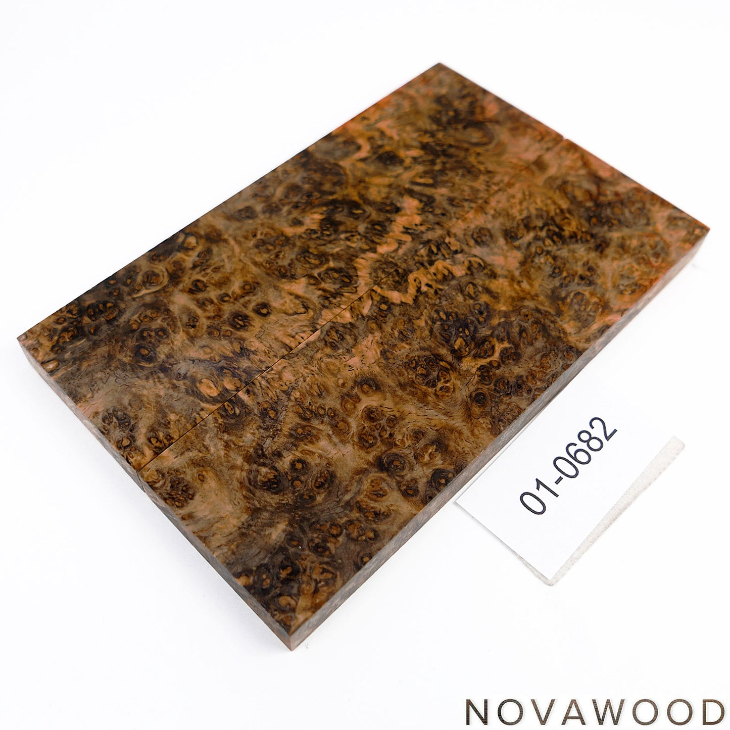 AMBOYNA SAPWOOD STABILIZED KNIFE WOOD SCALES 01-0682