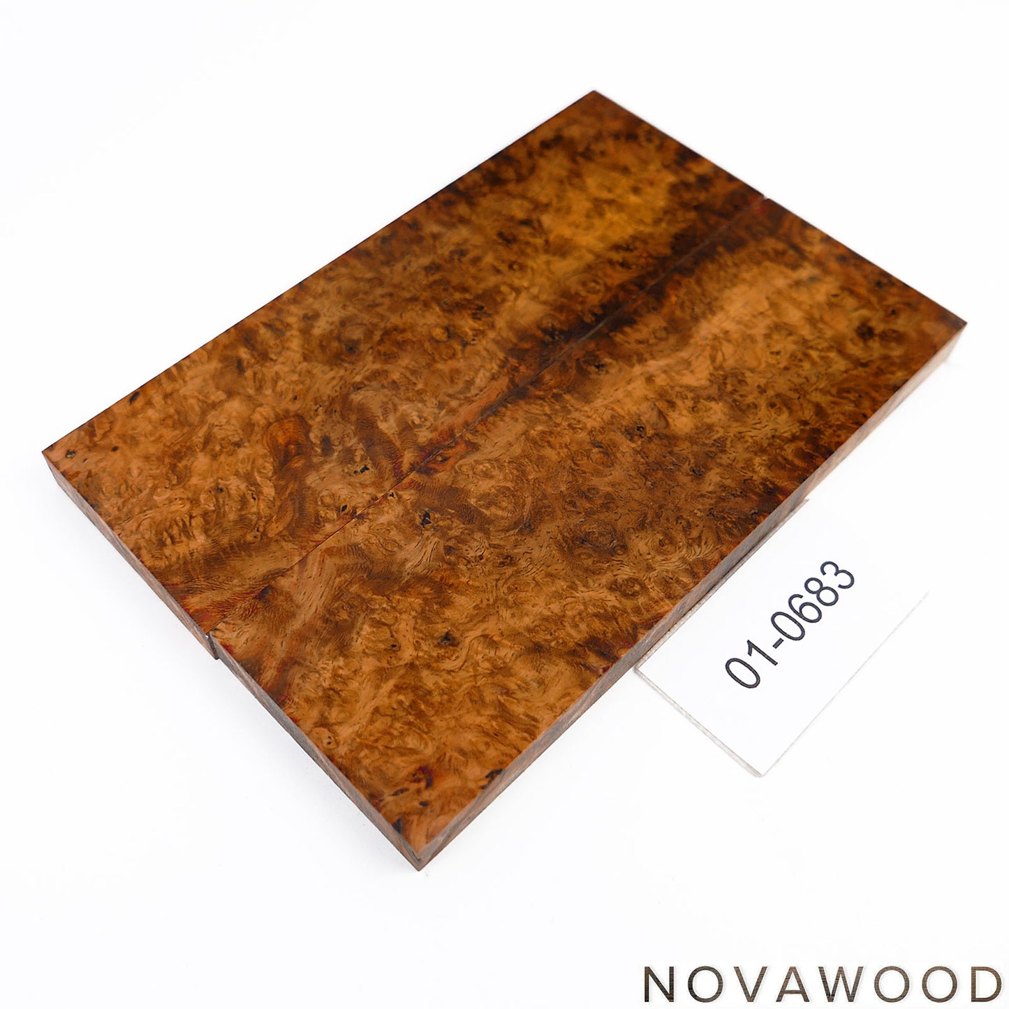 AMBOYNA SAPWOOD STABILIZED KNIFE WOOD SCALES 01-0683