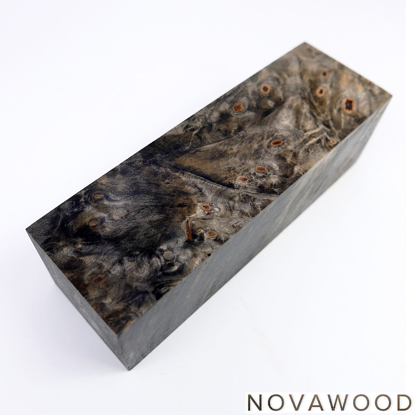 BUCKEYE BURL STABILIZED WOOD KNIFE BLOCK 01-0714