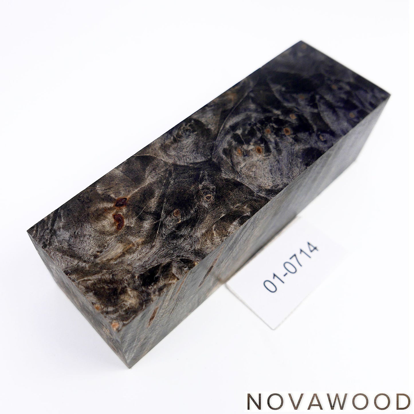 BUCKEYE BURL STABILIZED WOOD KNIFE BLOCK 01-0714
