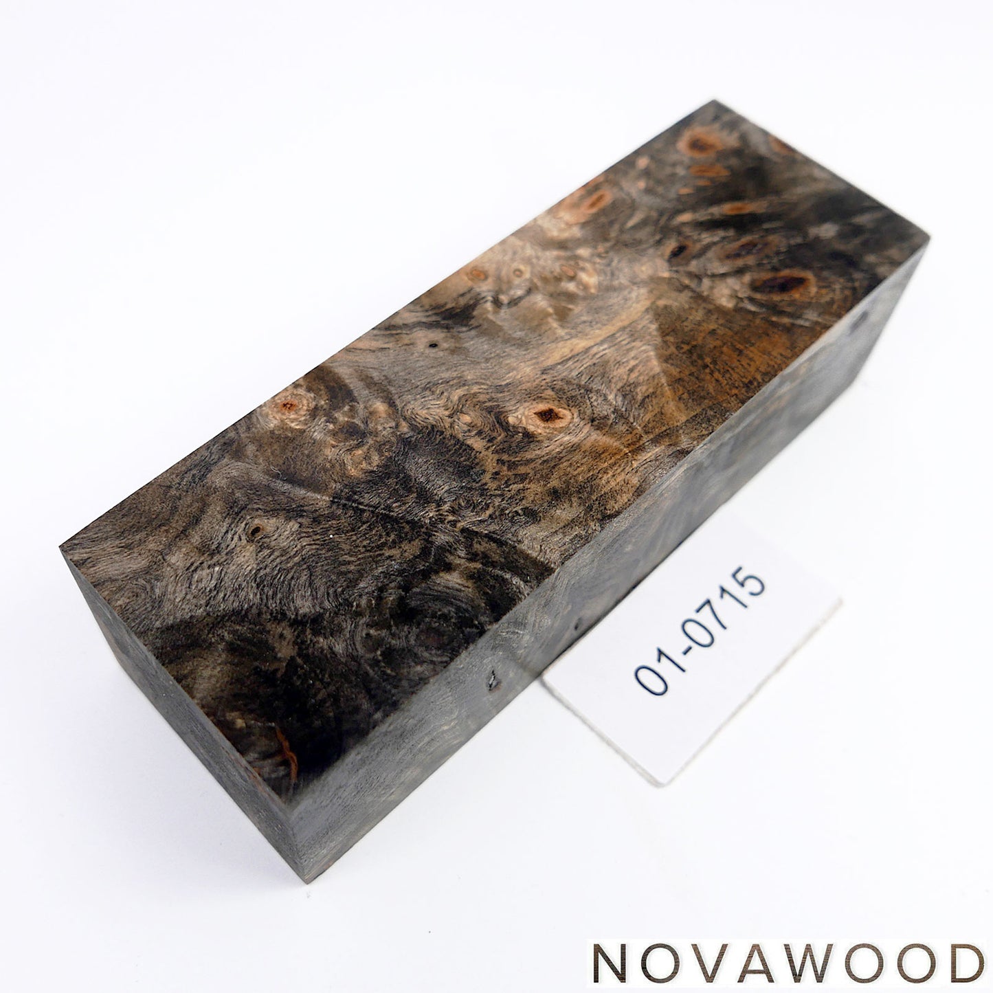 BUCKEYE BURL STABILIZED WOOD KNIFE BLOCK 01-0715