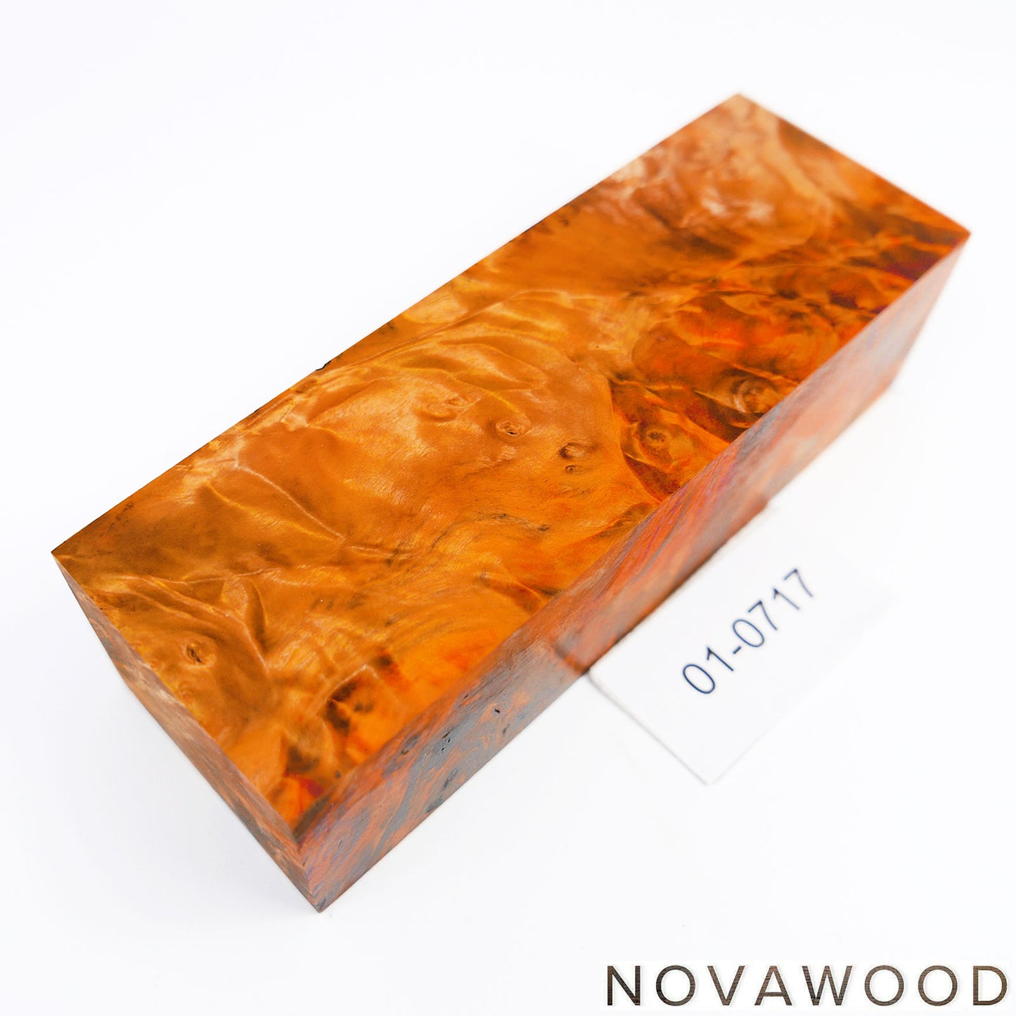 CHESTNUT BURL STABILIZED WOOD KNIFE BLOCK 01-0717