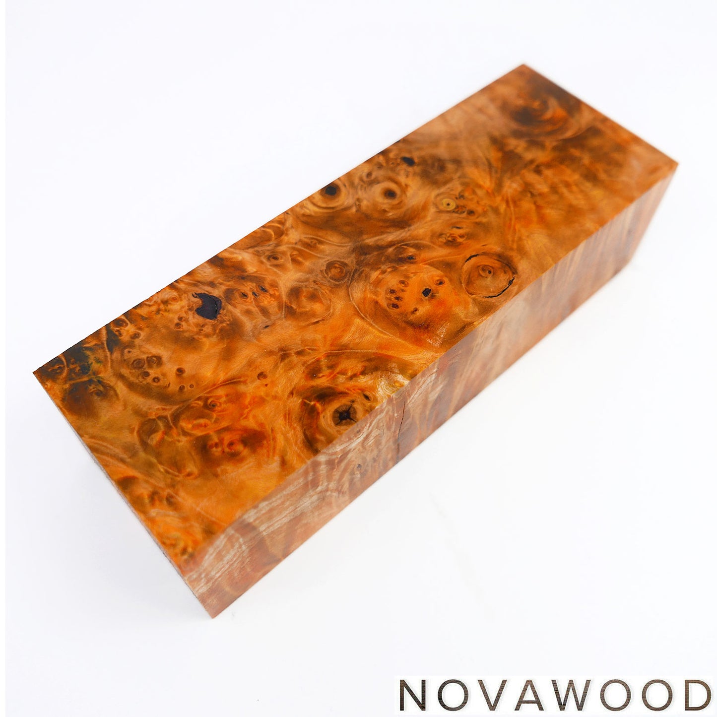 CHESTNUT BURL STABILIZED WOOD KNIFE BLOCK 01-0723