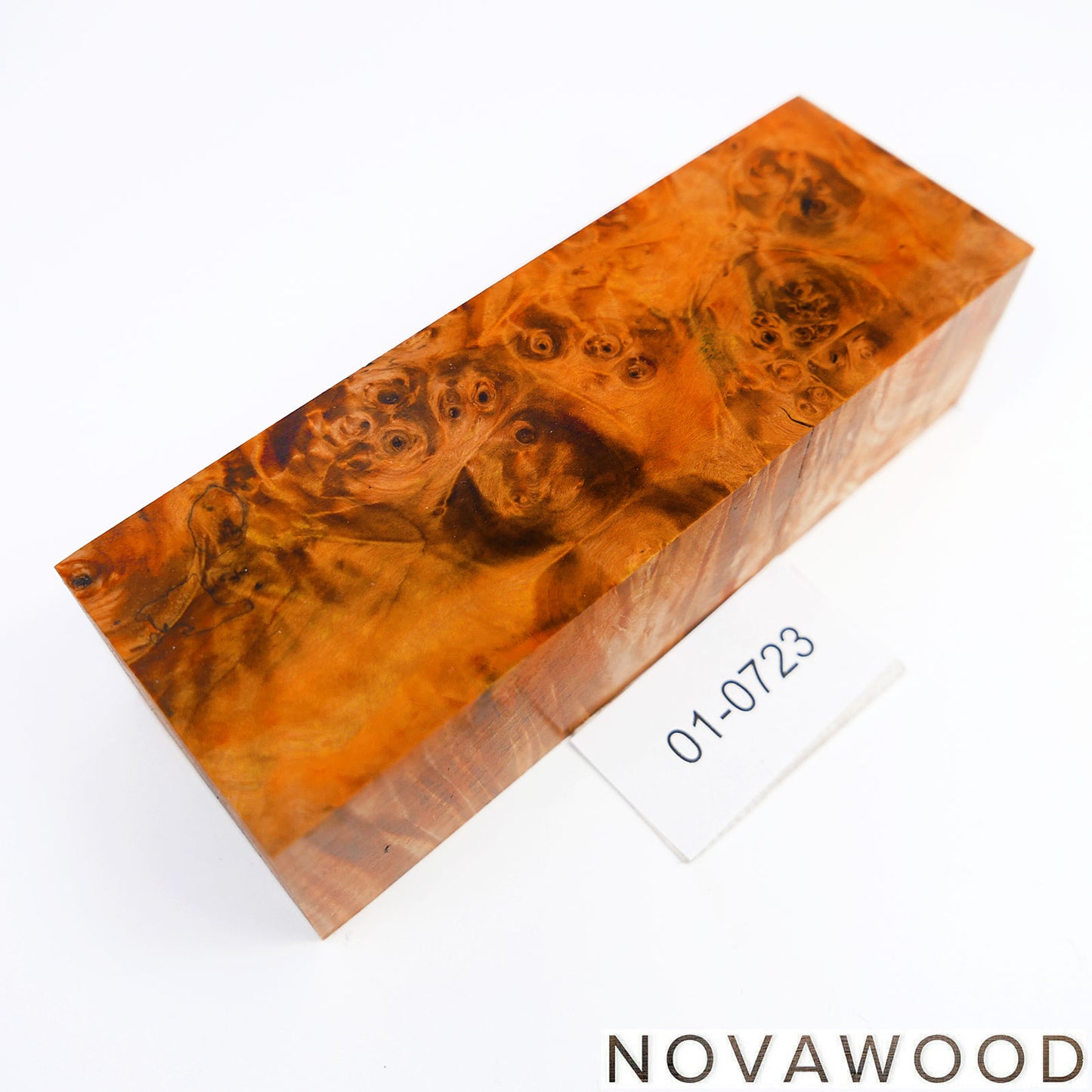 CHESTNUT BURL STABILIZED WOOD KNIFE BLOCK 01-0723