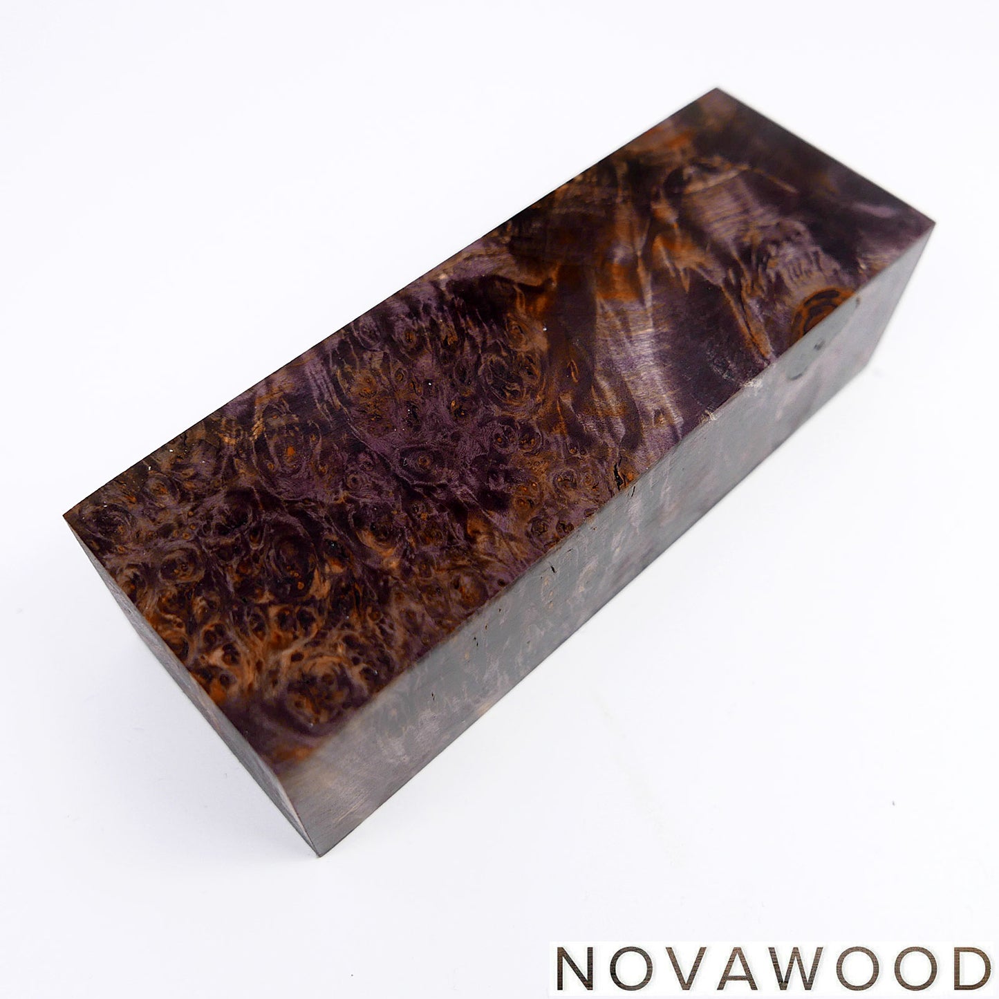 CHESTNUT BURL STABILIZED WOOD KNIFE BLOCK 01-0725
