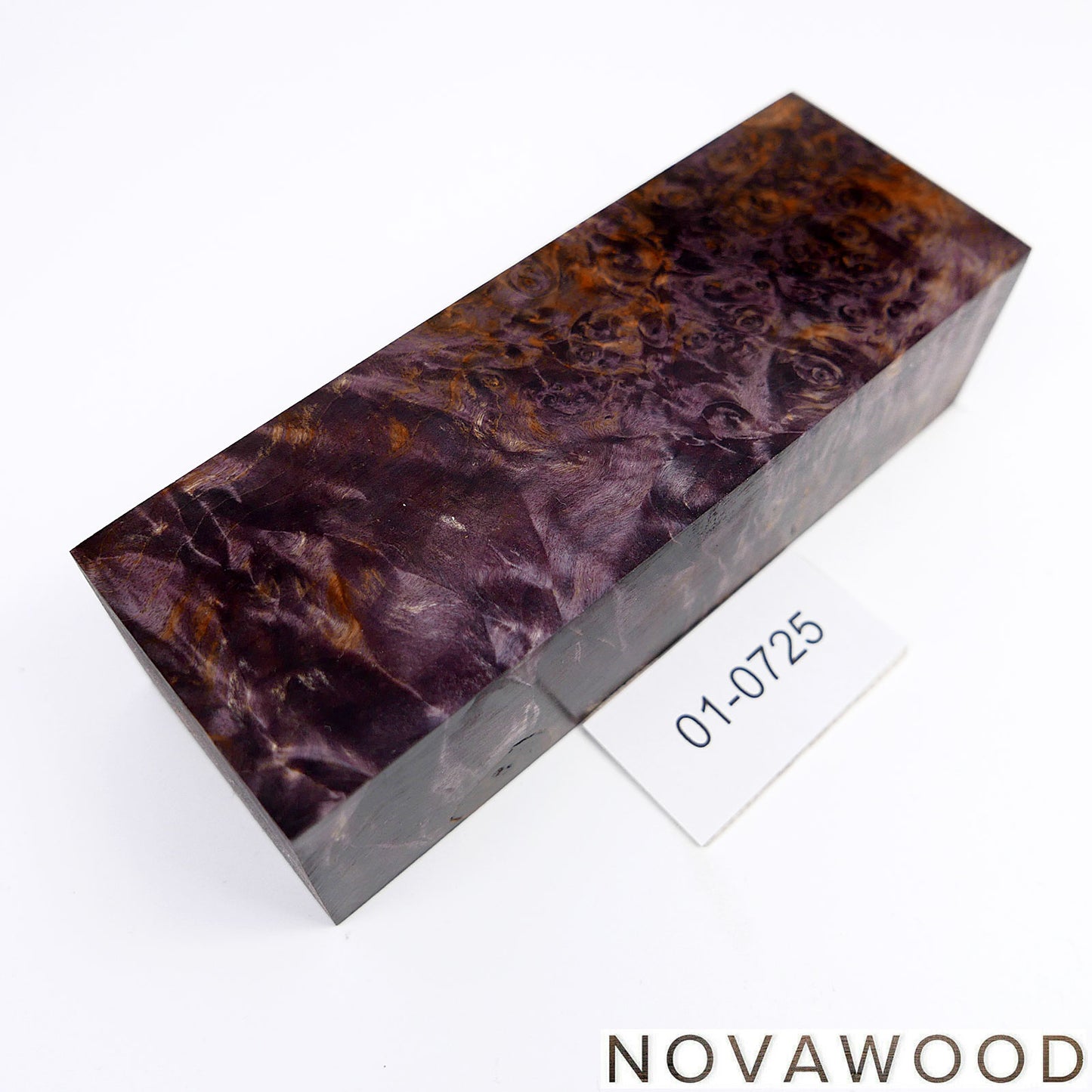 CHESTNUT BURL STABILIZED WOOD KNIFE BLOCK 01-0725