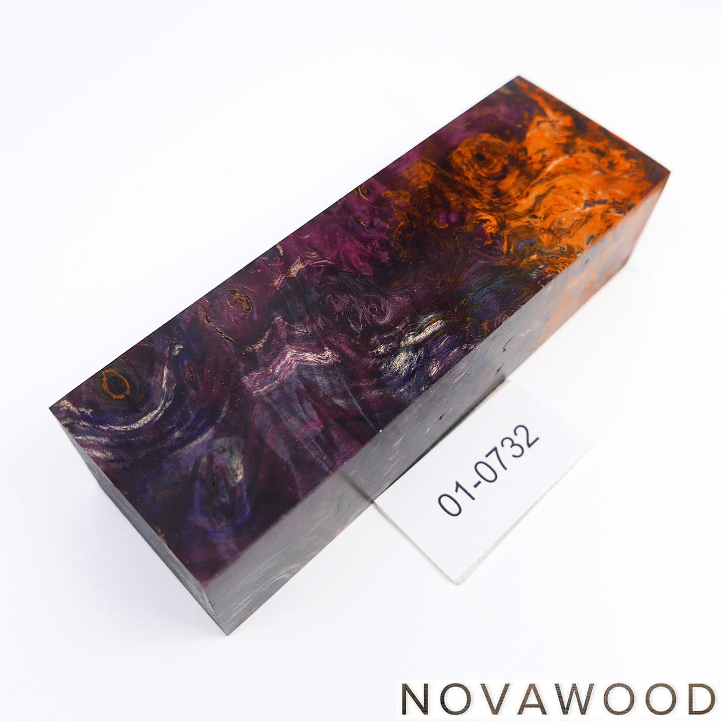 CHESTNUT BURL STABILIZED WOOD KNIFE SCALES 01-0732