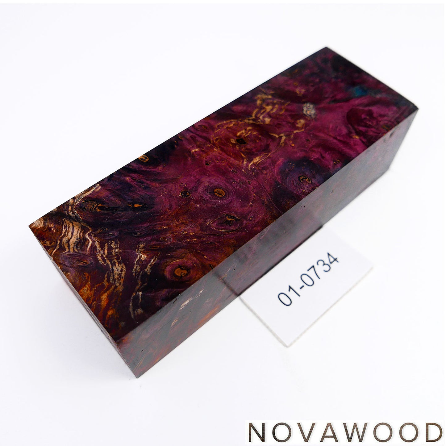 CHESTNUT BURL STABILIZED WOOD KNIFE SCALES 01-0734