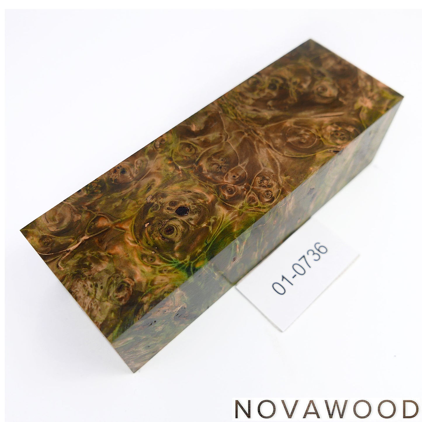 CHESTNUT BURL STABILIZED WOOD KNIFE SCALES 01-0736
